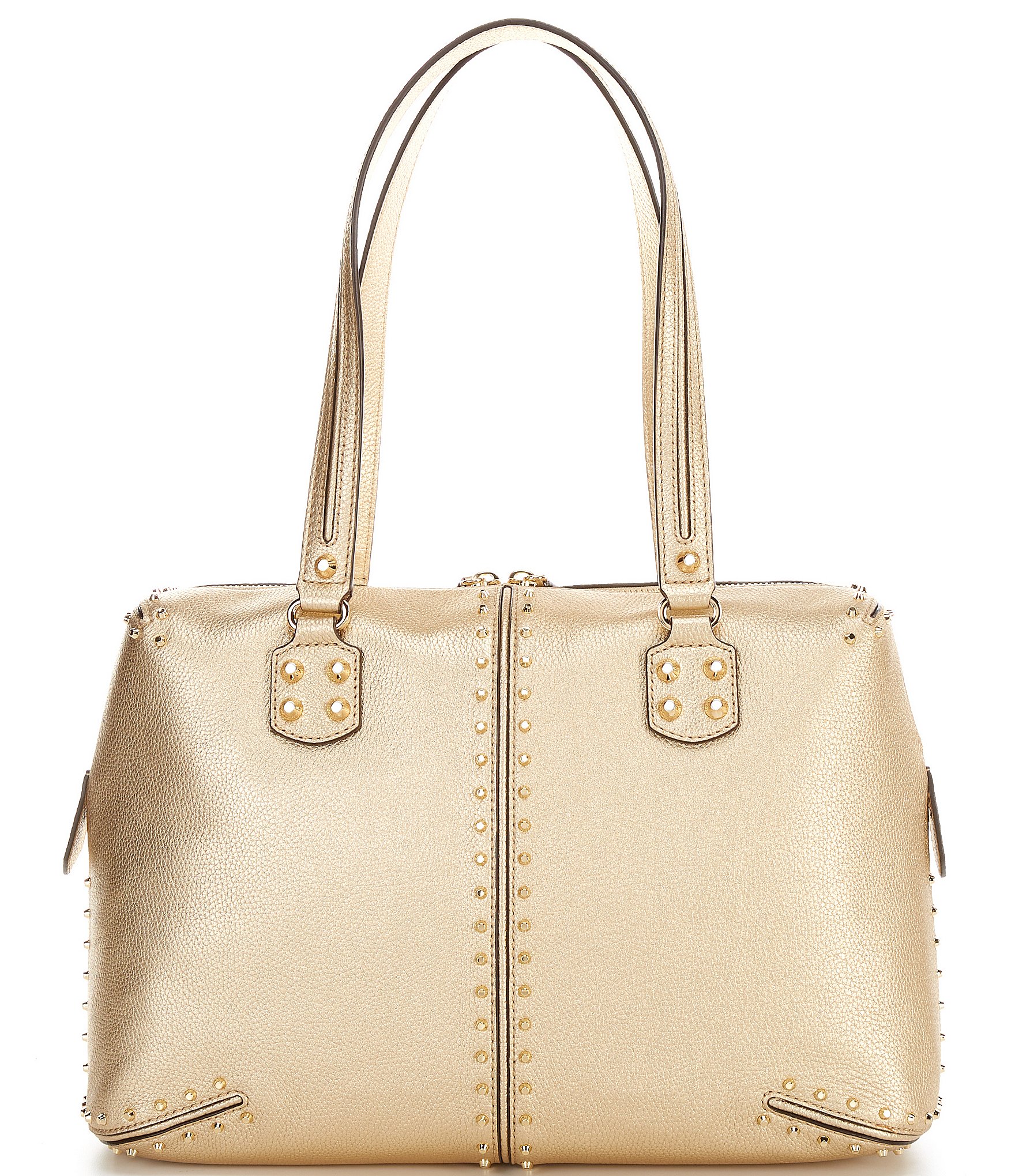 Michael Kors Astor Studded Large Metallic Shoulder Tote Bag