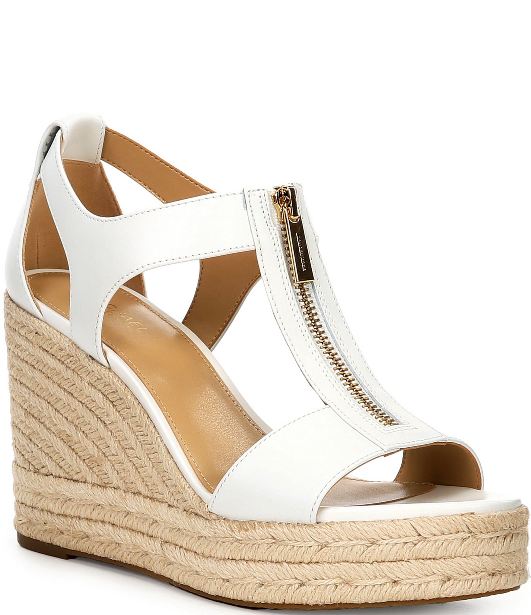 Michael Kors Berkley Leather Espadrille Wedge Sandals Dillard s