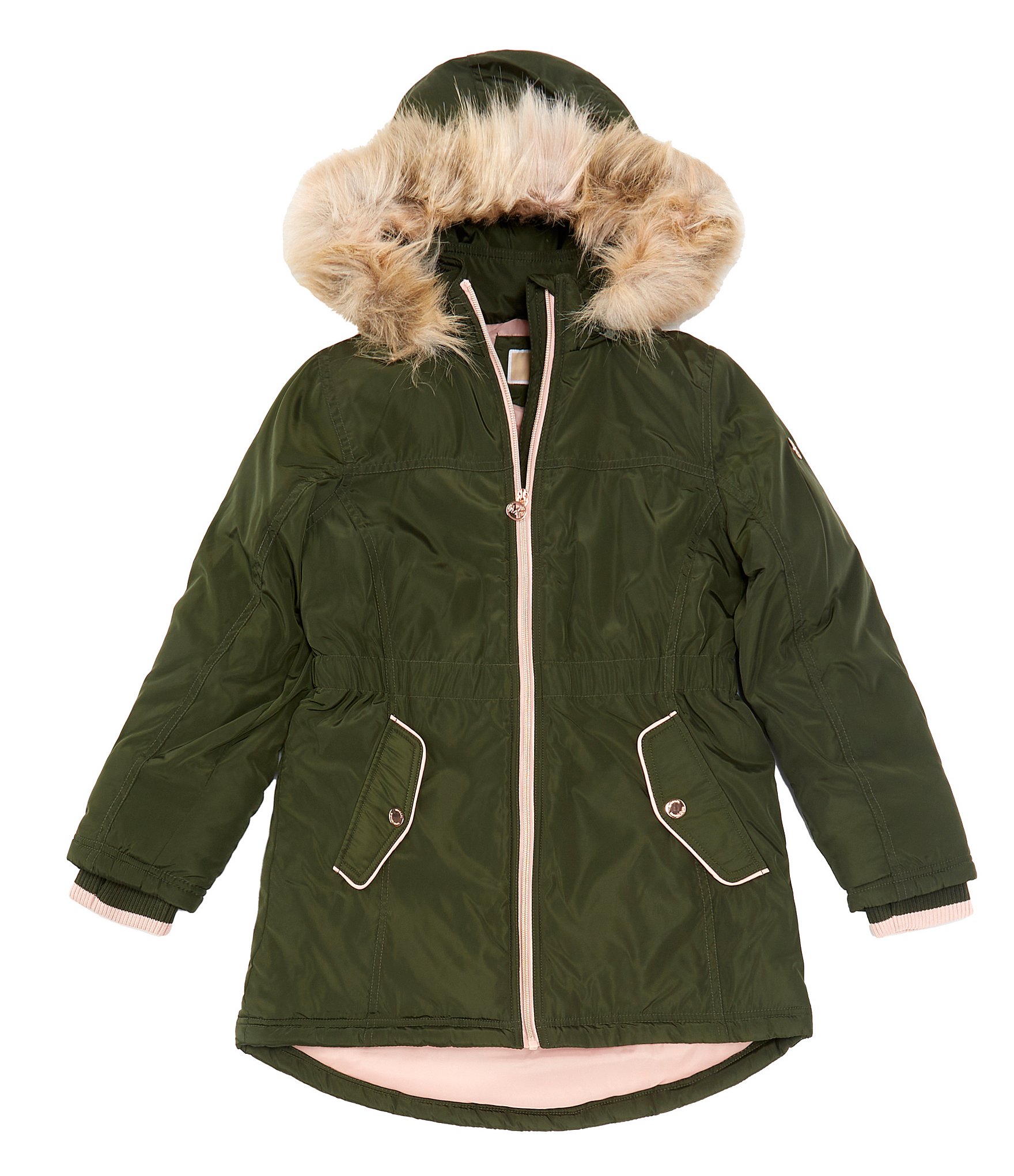Michael Kors Big Girls 7-16 Heavy Weight Parka With Faux Fur Hood ...