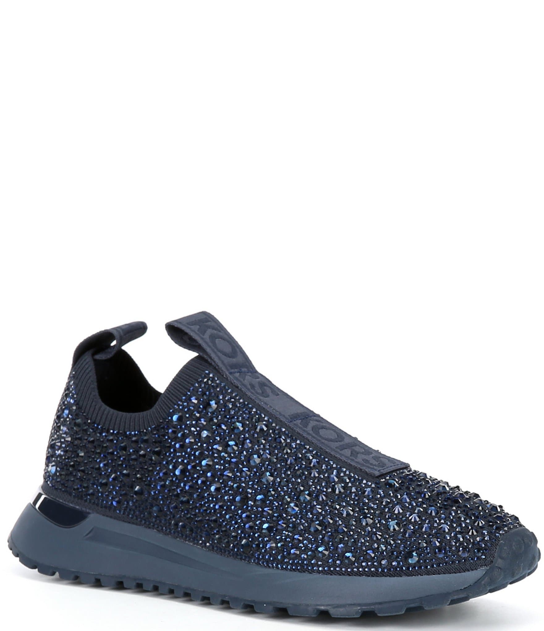 Michael Kors Bodie Stretch Knit Rhinestone Slip On Sneakers | Dillard's