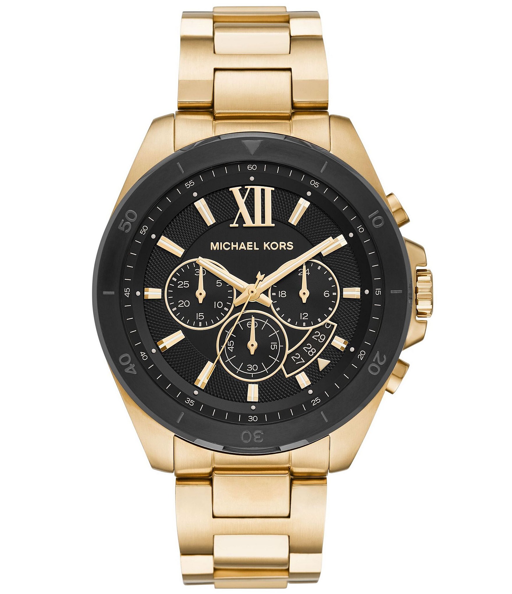 Michael Kors Brecken Chronograph Gold-Tone Stainless Watch |