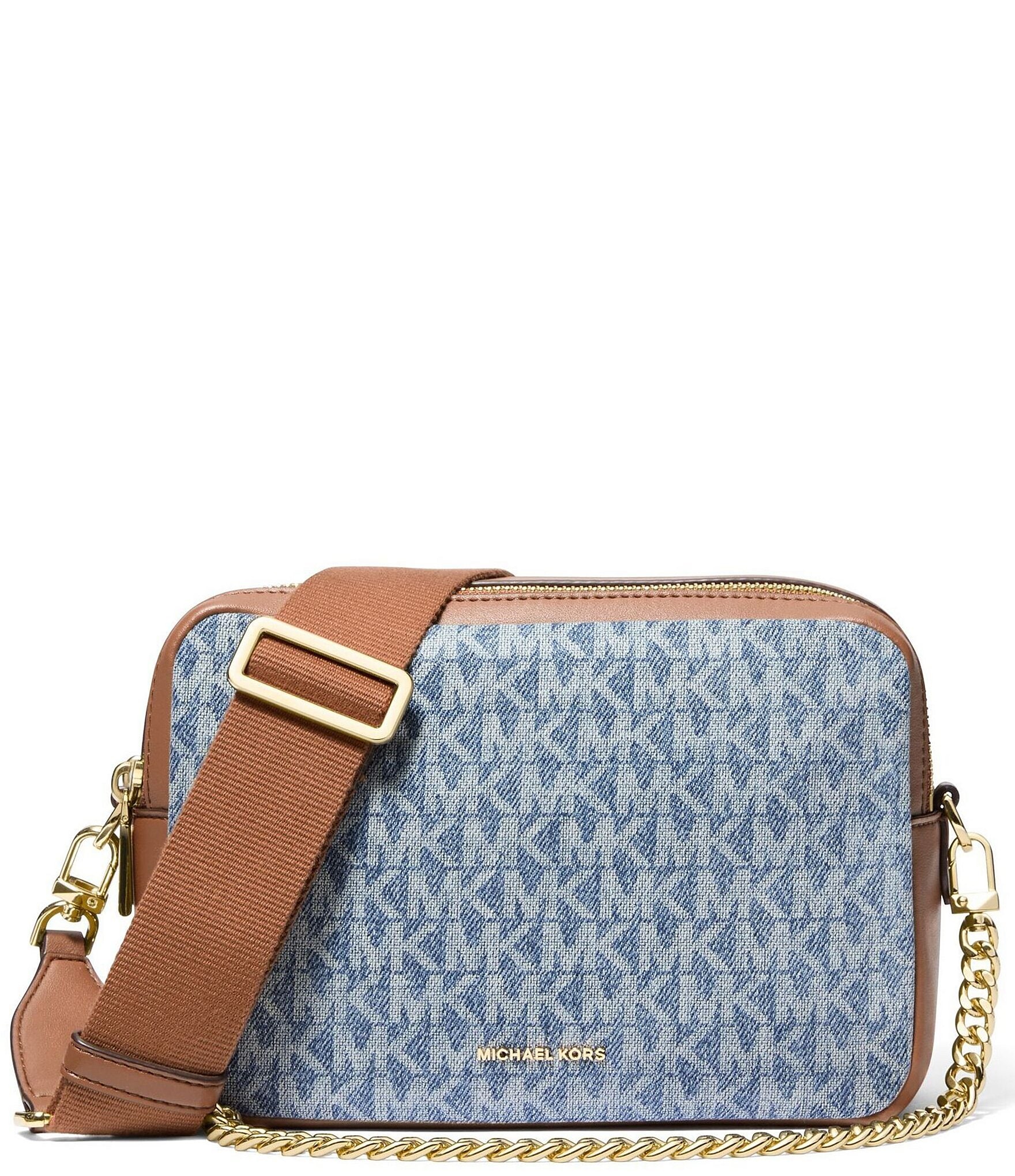 Michael Kors Bryant Medium Double Zip Chain Camera Crossbody Bag