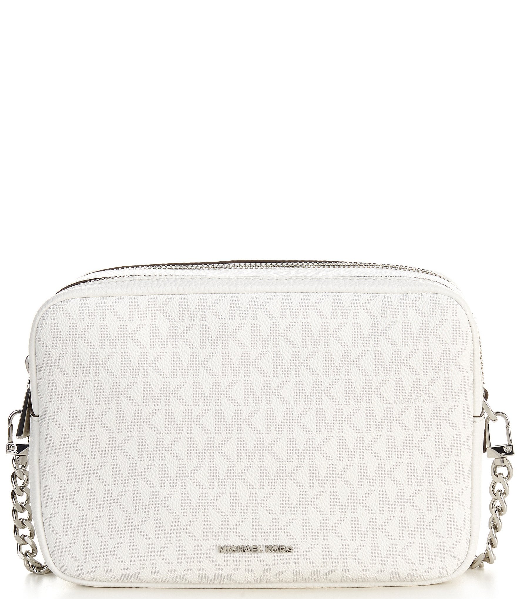 Michael Kors Avril Small Logo Top-Zip Satchel in Brown