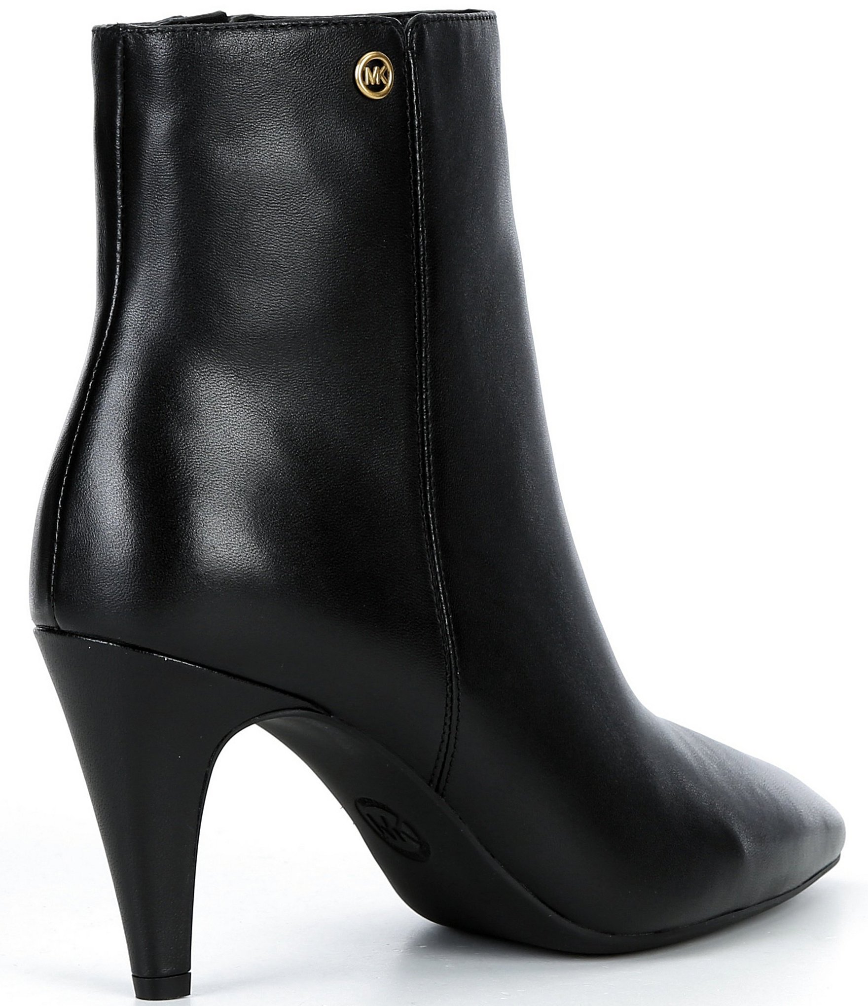 Michael Kors Daniela Heeled Leather Pointed Toe Booties