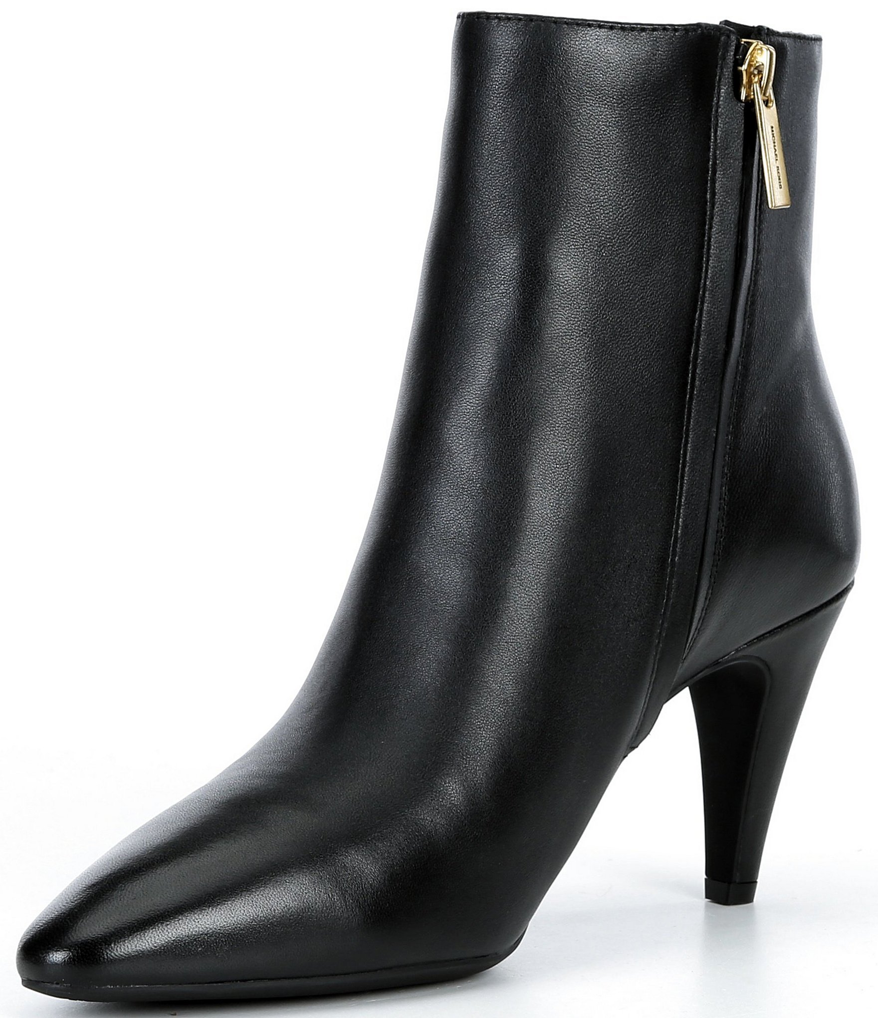 Michael Kors Daniela Heeled Leather Pointed Toe Booties