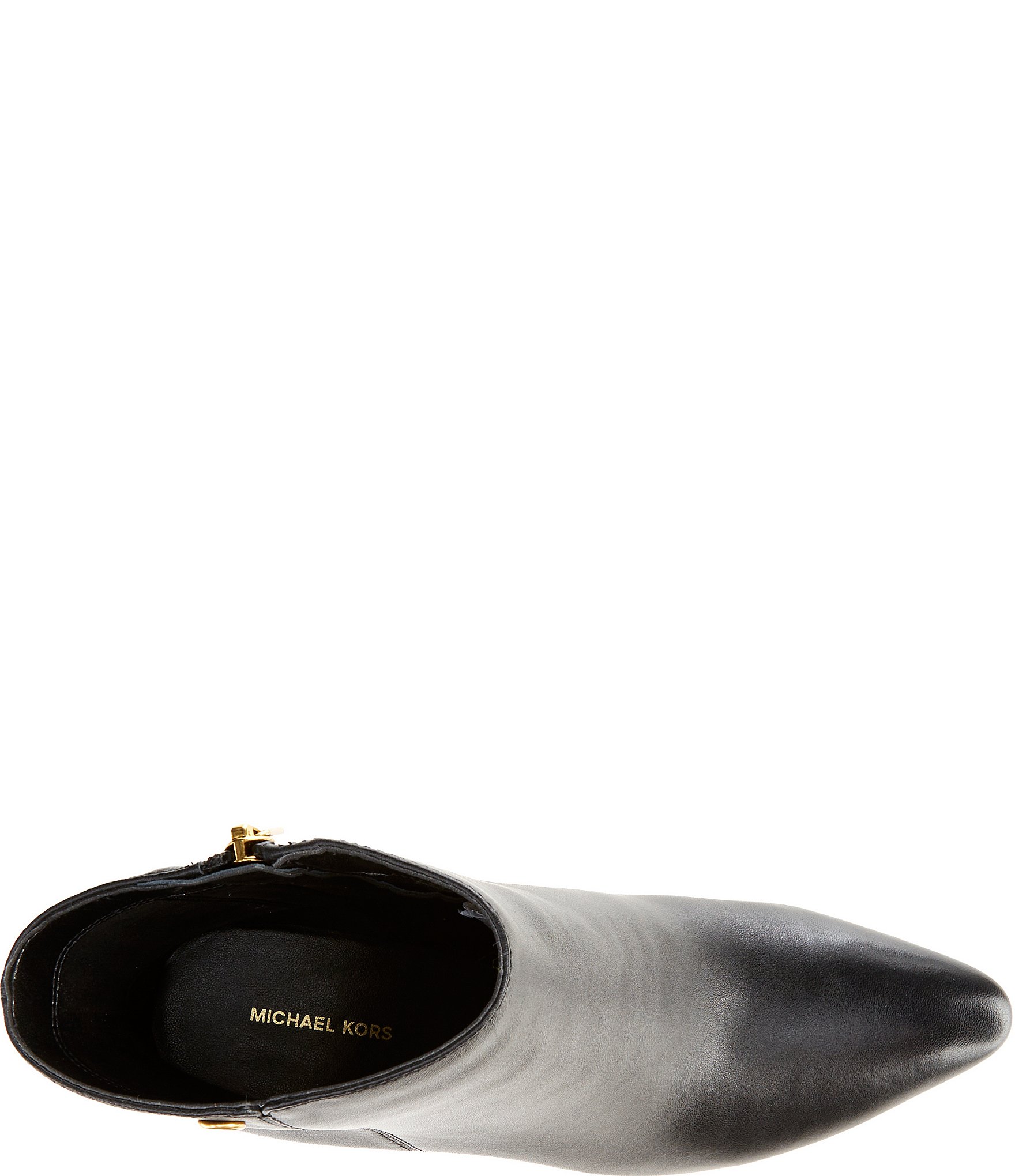 Michael Kors Daniela Heeled Leather Pointed Toe Booties