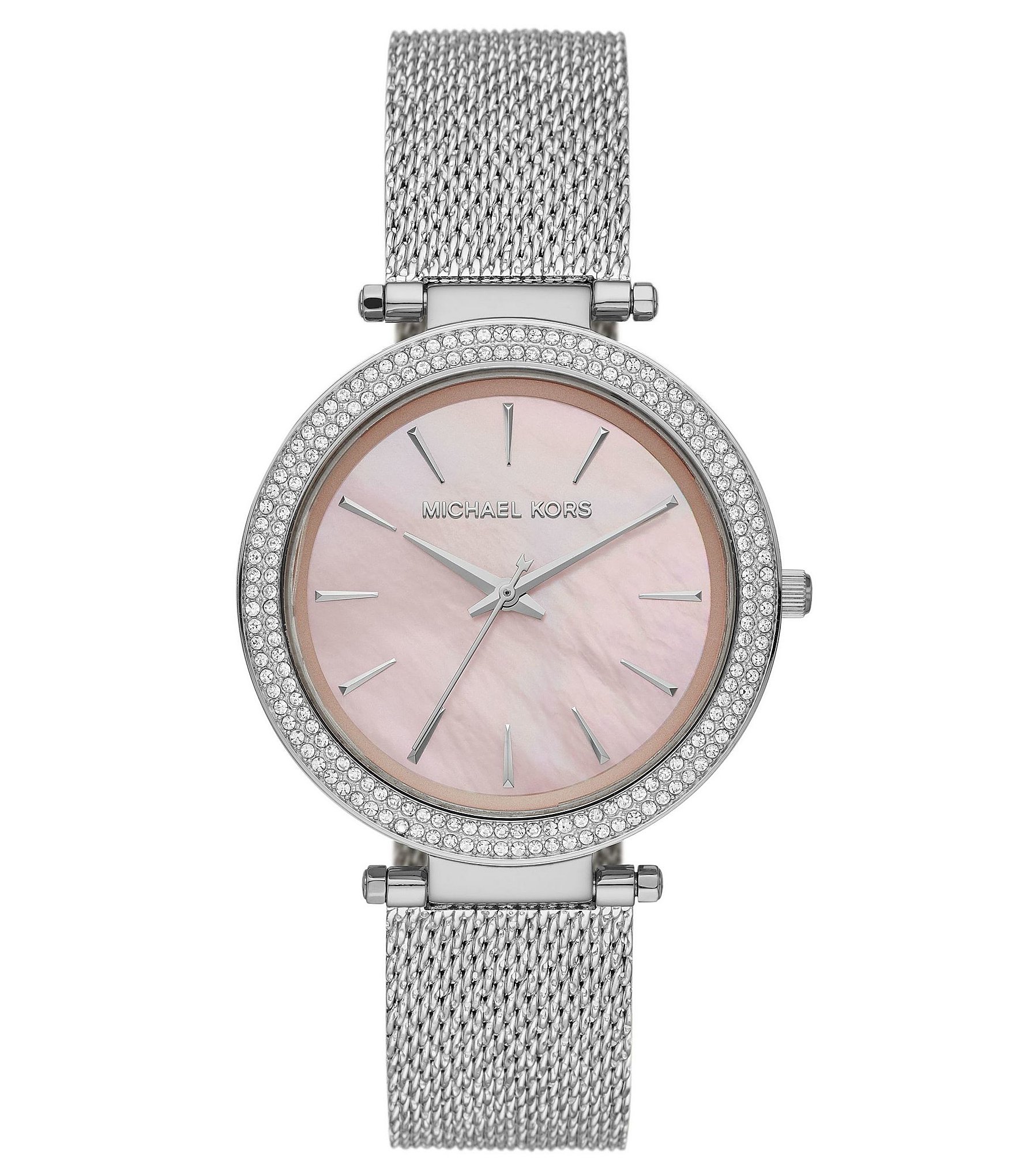 Michael Kors Darci Three-Hand Silver Crystal Watch | Dillard's