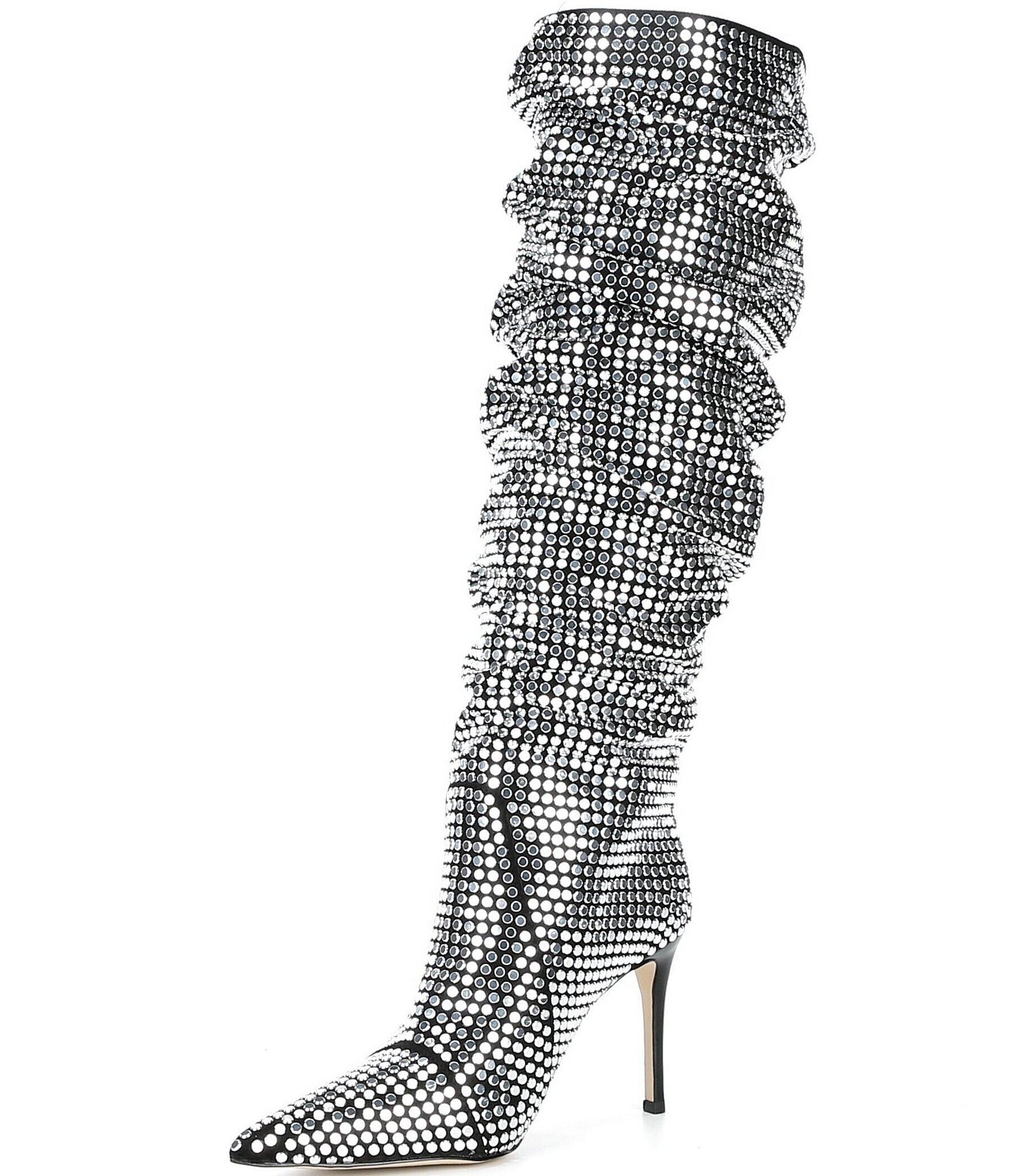 Michael Kors Dawn Nailhead Studded Tall Stiletto Boots