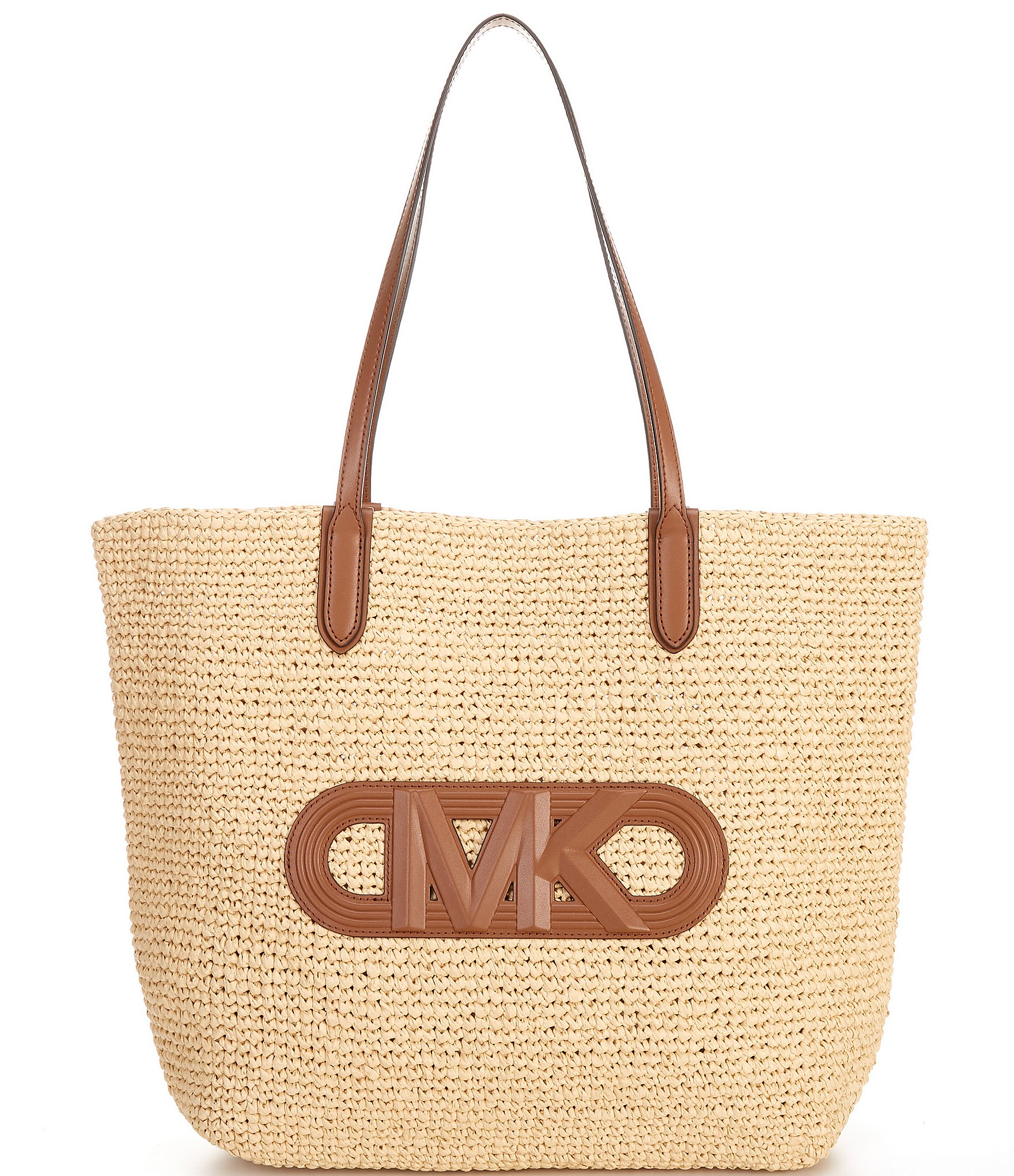 Michael Kors Eliza Straw XL Tote Bag