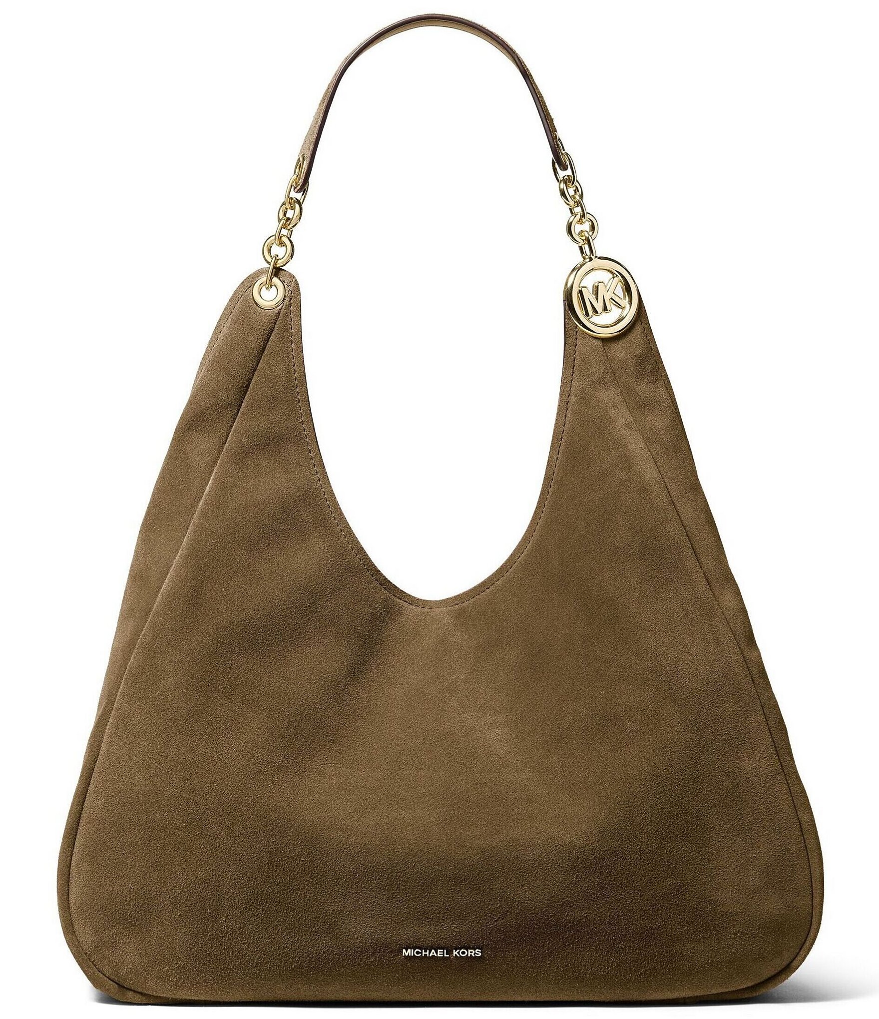 Michael Kors Ellie Large Triple Compartment Suede Shoulder Tote Bag