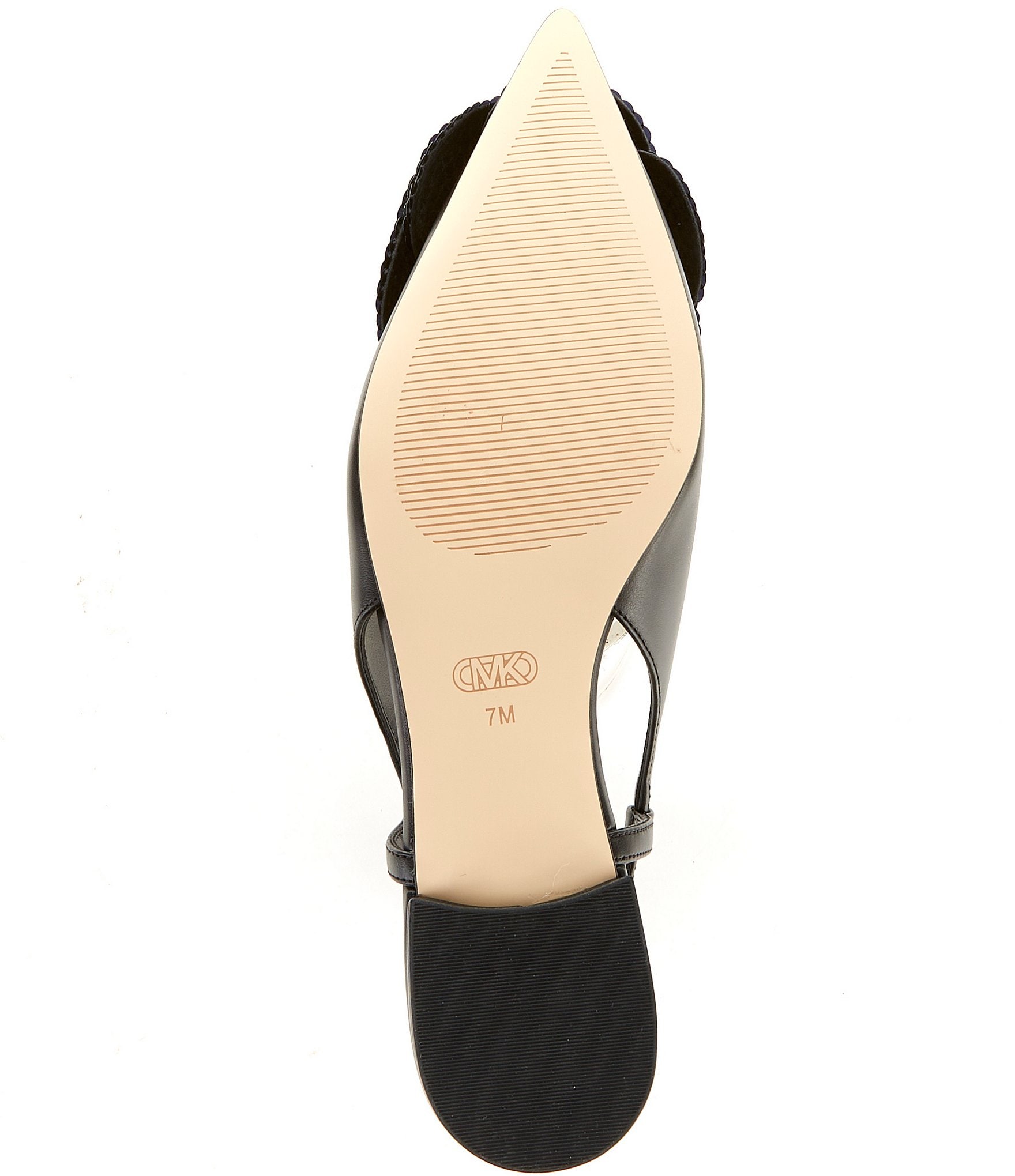 Michael Kors Elodie Floral Sequin and Leather Pointed Toe Slingback Flats