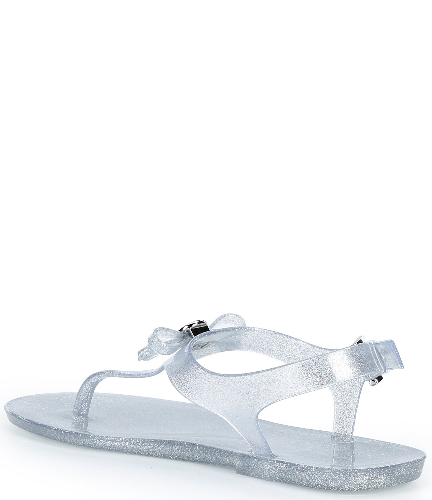 Michael Kors Eva Glitter Jelly Slingback Thong Bow Sandals