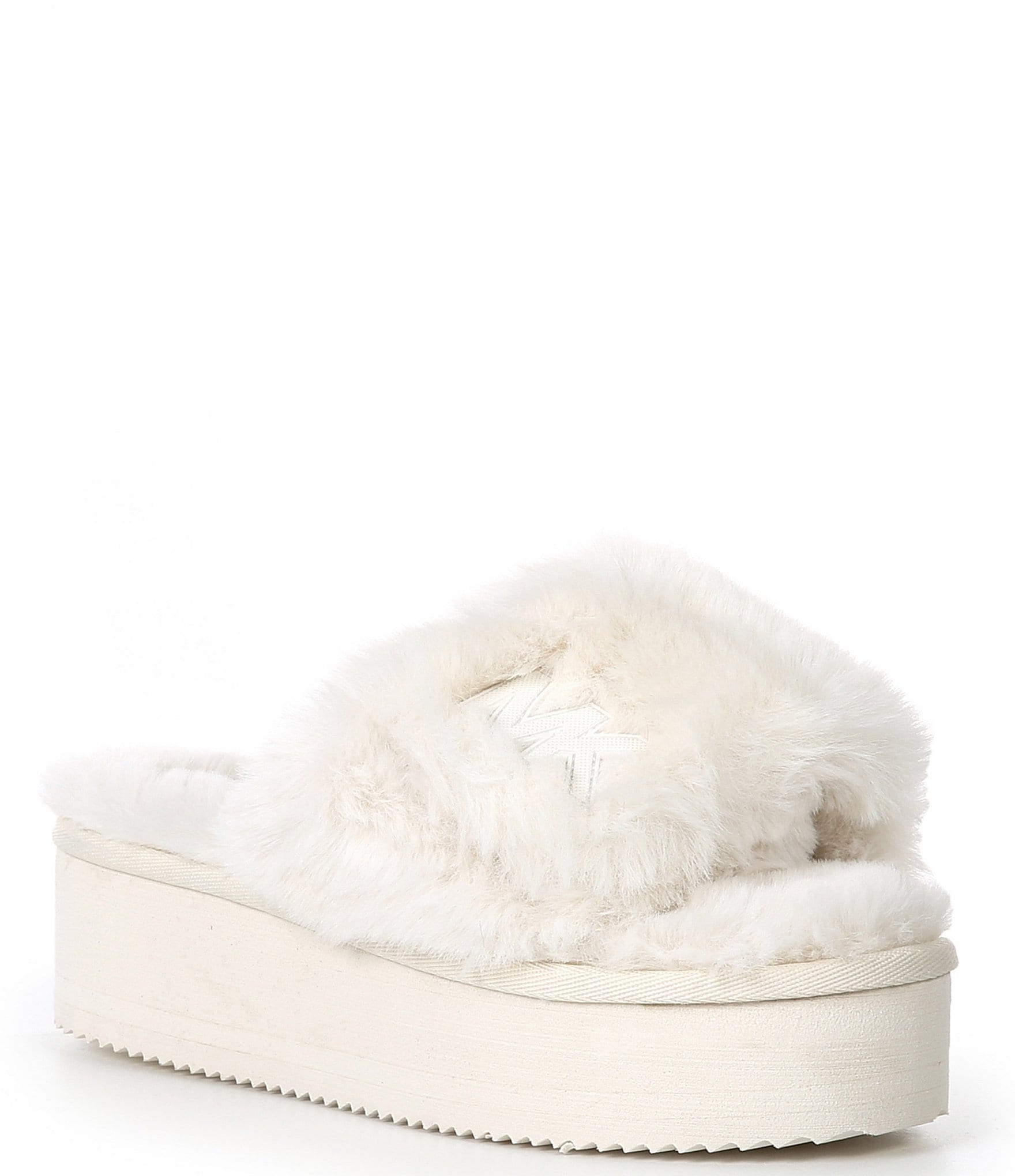 Michael Kors Fifi Faux Fur Platform Slide Sandals | Dillard's