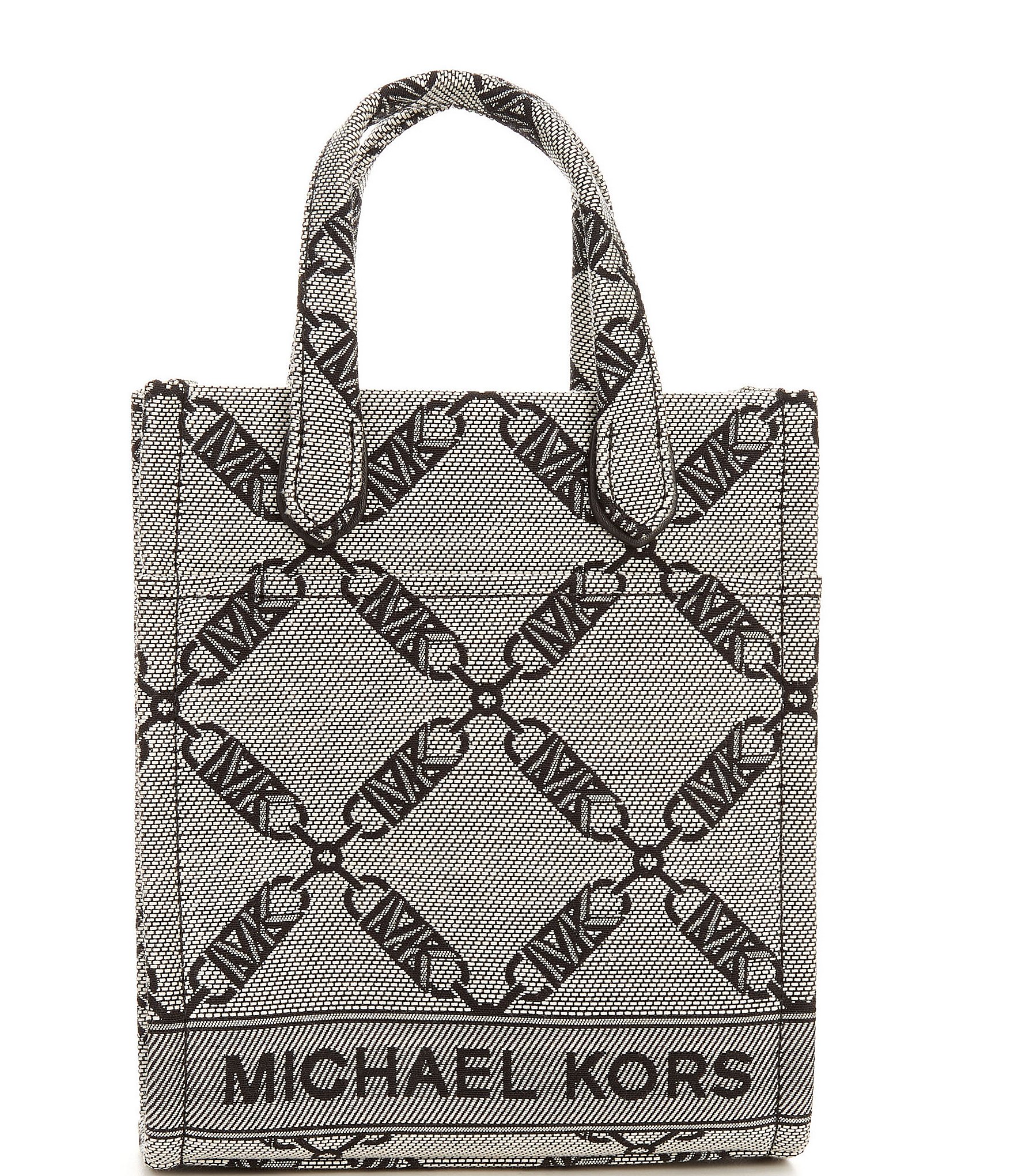 Buy Michael Kors Women Brown MK Logo Chain Jacquard Large Tote Bag