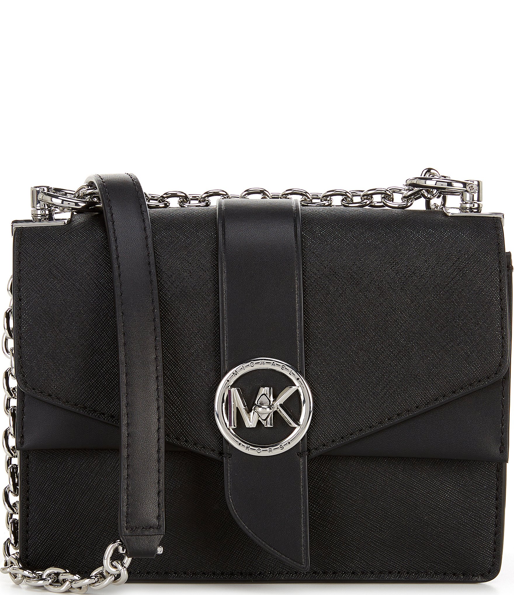 Michael Kors Greenwich Small Convertible Saffiano Logo Closure Leather  Crossbody Bag | Dillard's