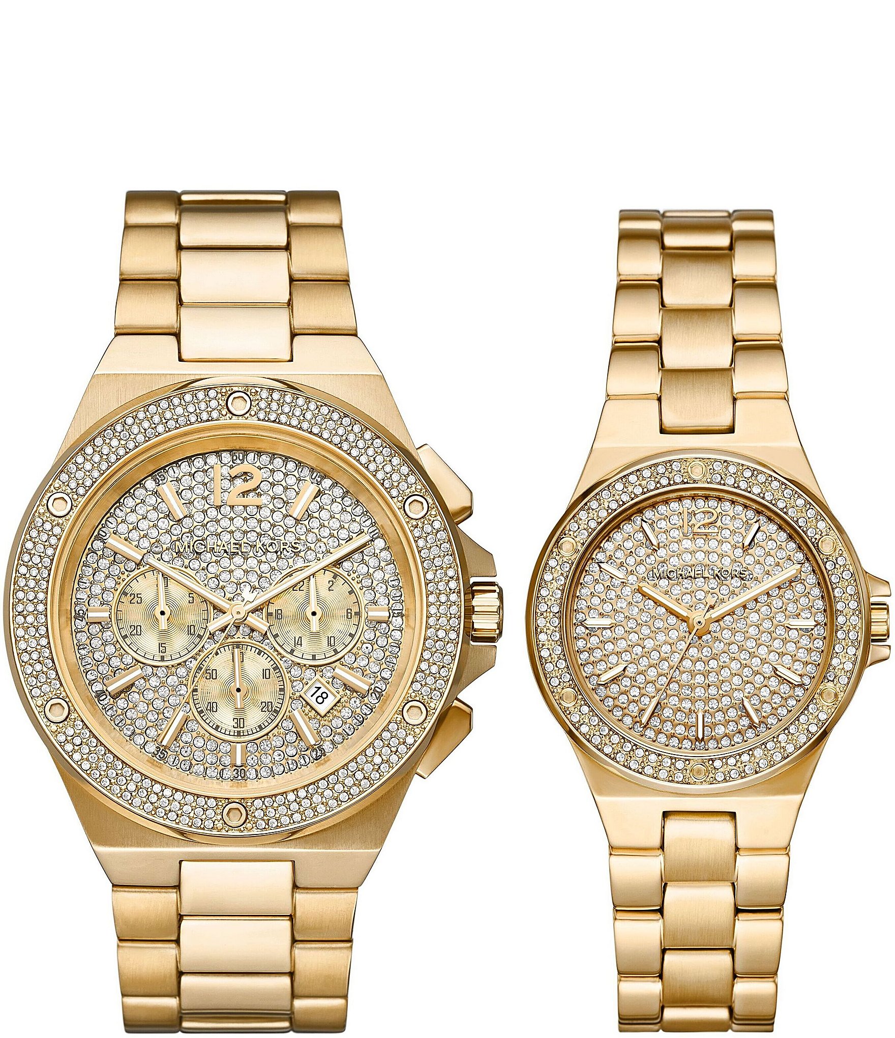 Michael Kors Darci Quartz Crystal Mother of Pearl Dial Ladies Watch and Steel  Bracelet Set MK1064SET