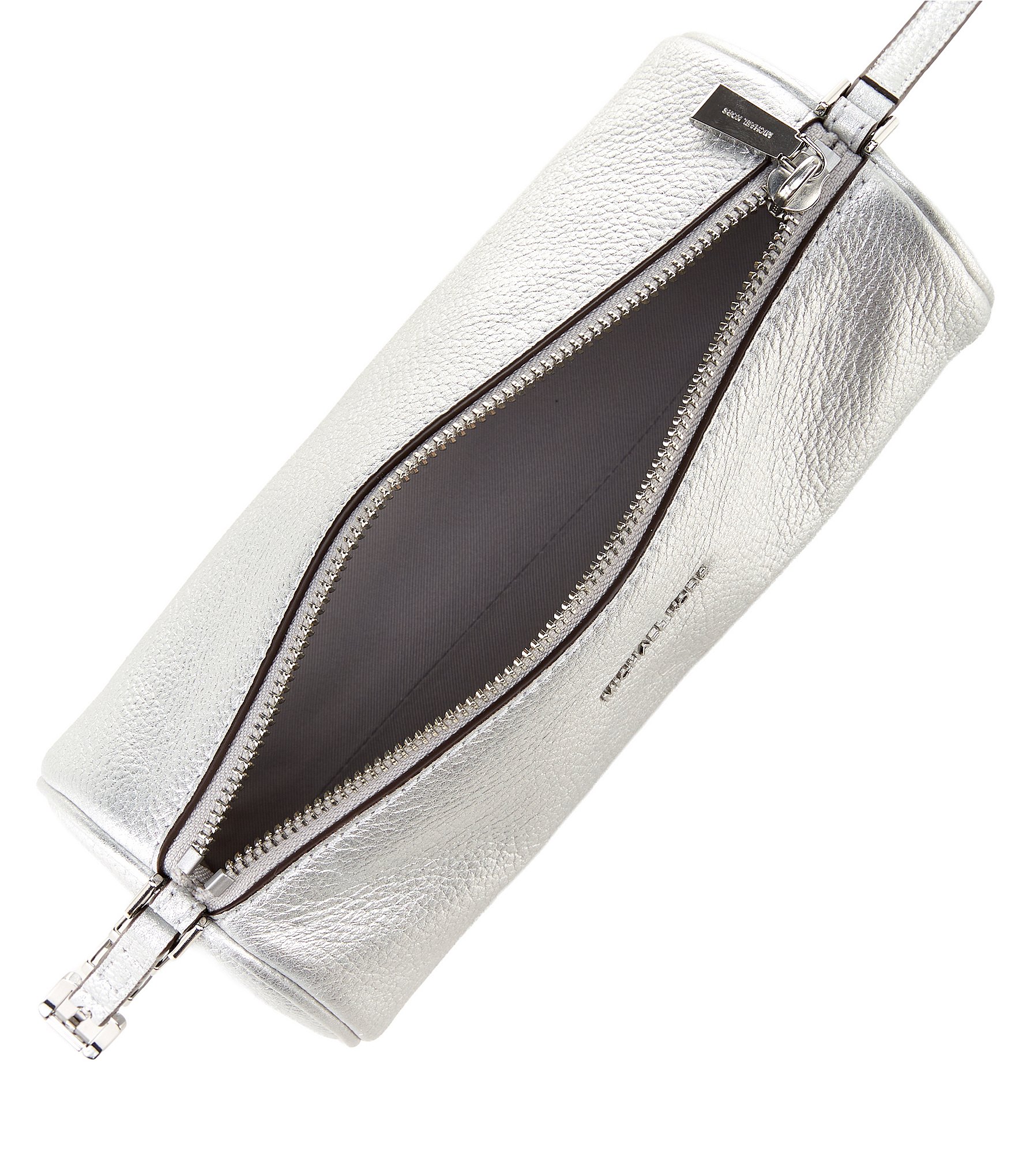 Michael Kors Izzy Metallic Small Barrel Pouchette Bag