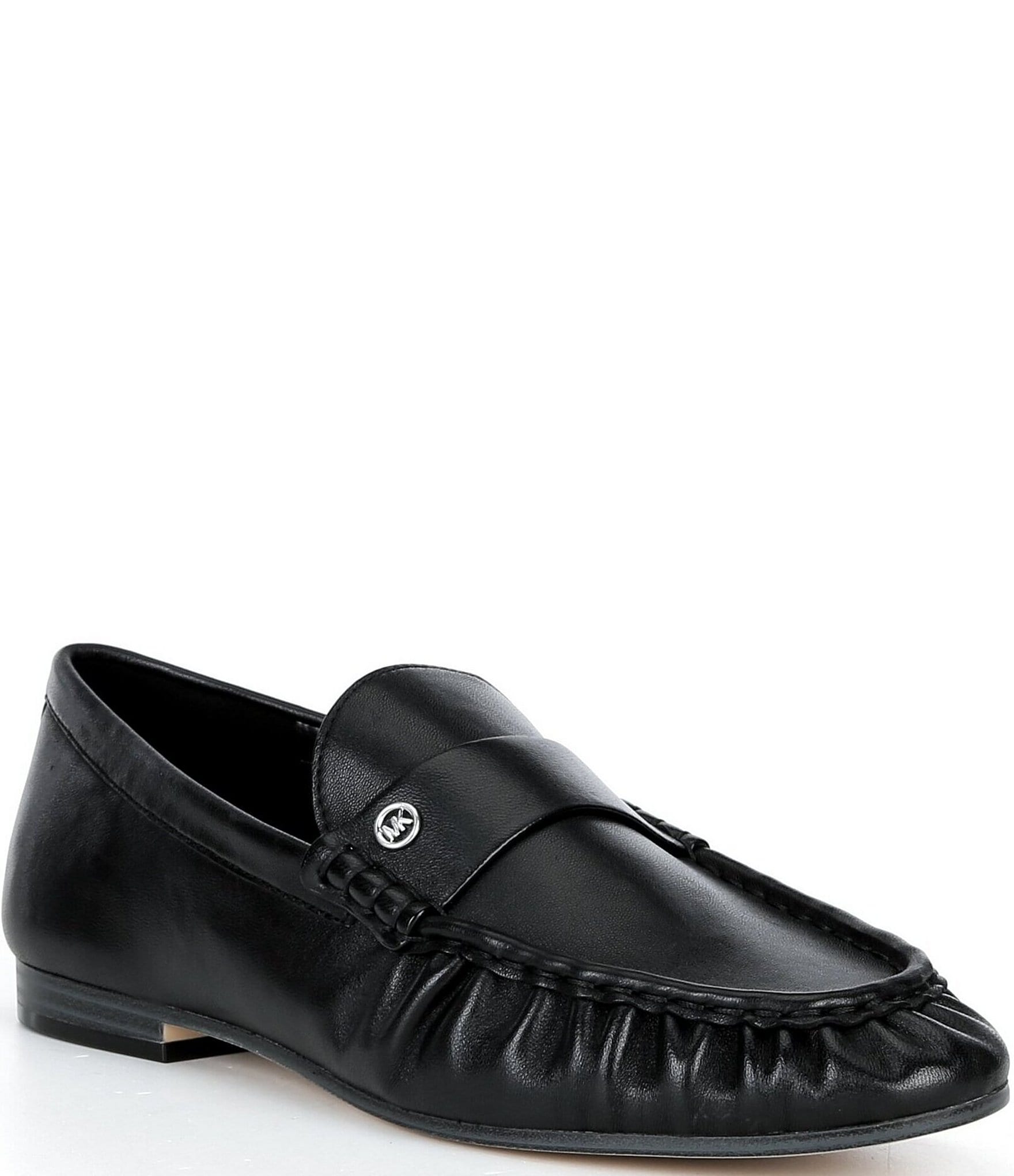 Michael Kors Jennings Leather Ruched Loafers