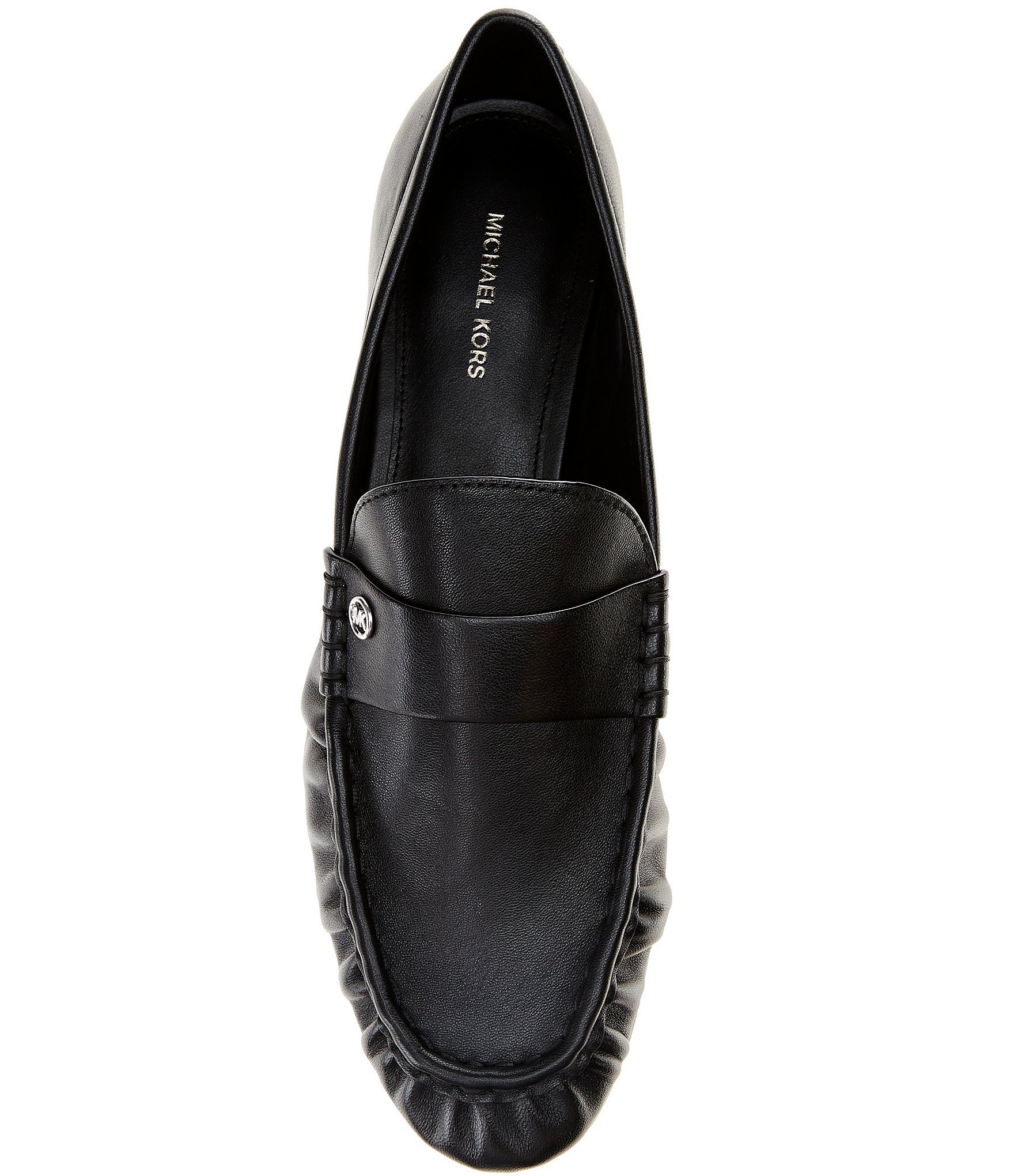 Michael Kors Jennings Leather Ruched Loafers