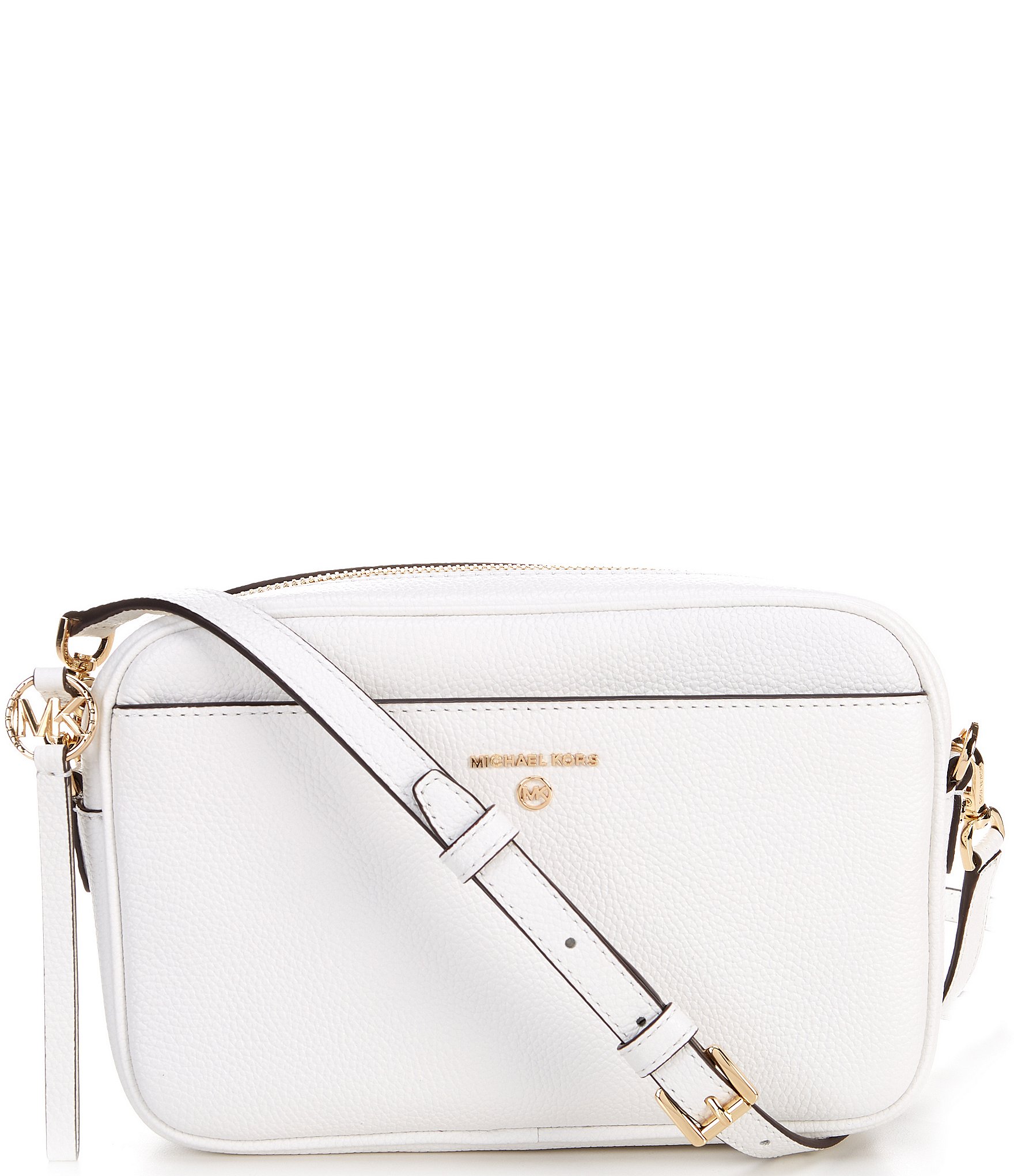 Michael Kors Large Charm East West Leather Camera Crossbody, Crossbody  Bags, Clothing & Accessories