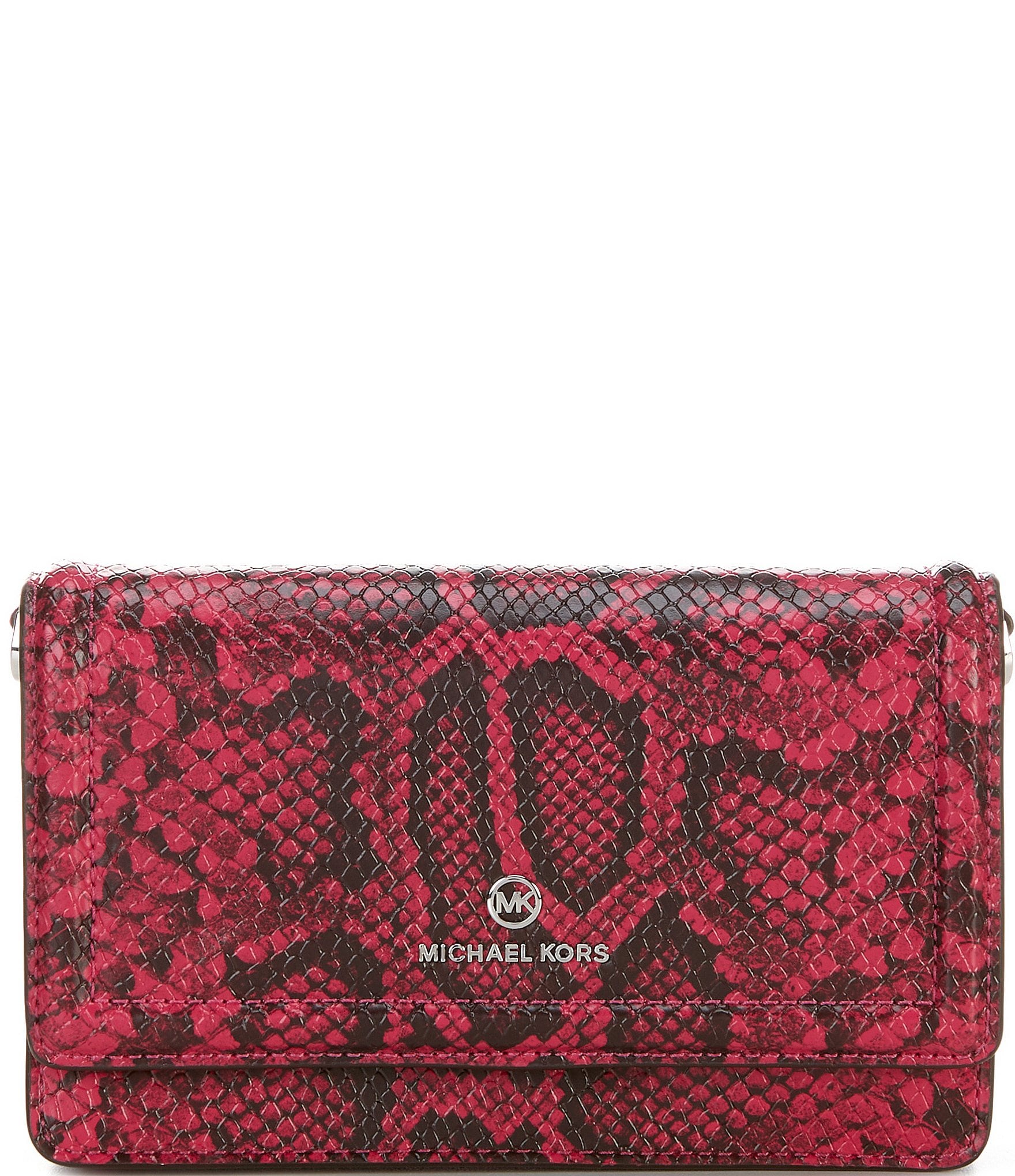 Michael Kors Red/Beige Signature Coated Canvas and Leather Jet Set Camera Bag
