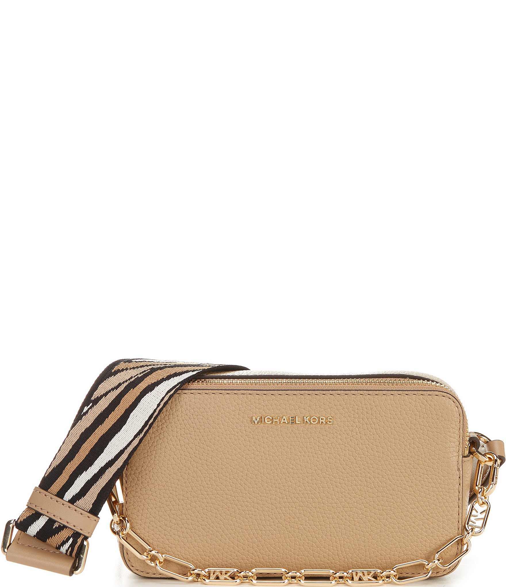 Michael Kors Studded Butterfly Double Zip Leather Camera Crossbody Bag –  Design Her Boutique