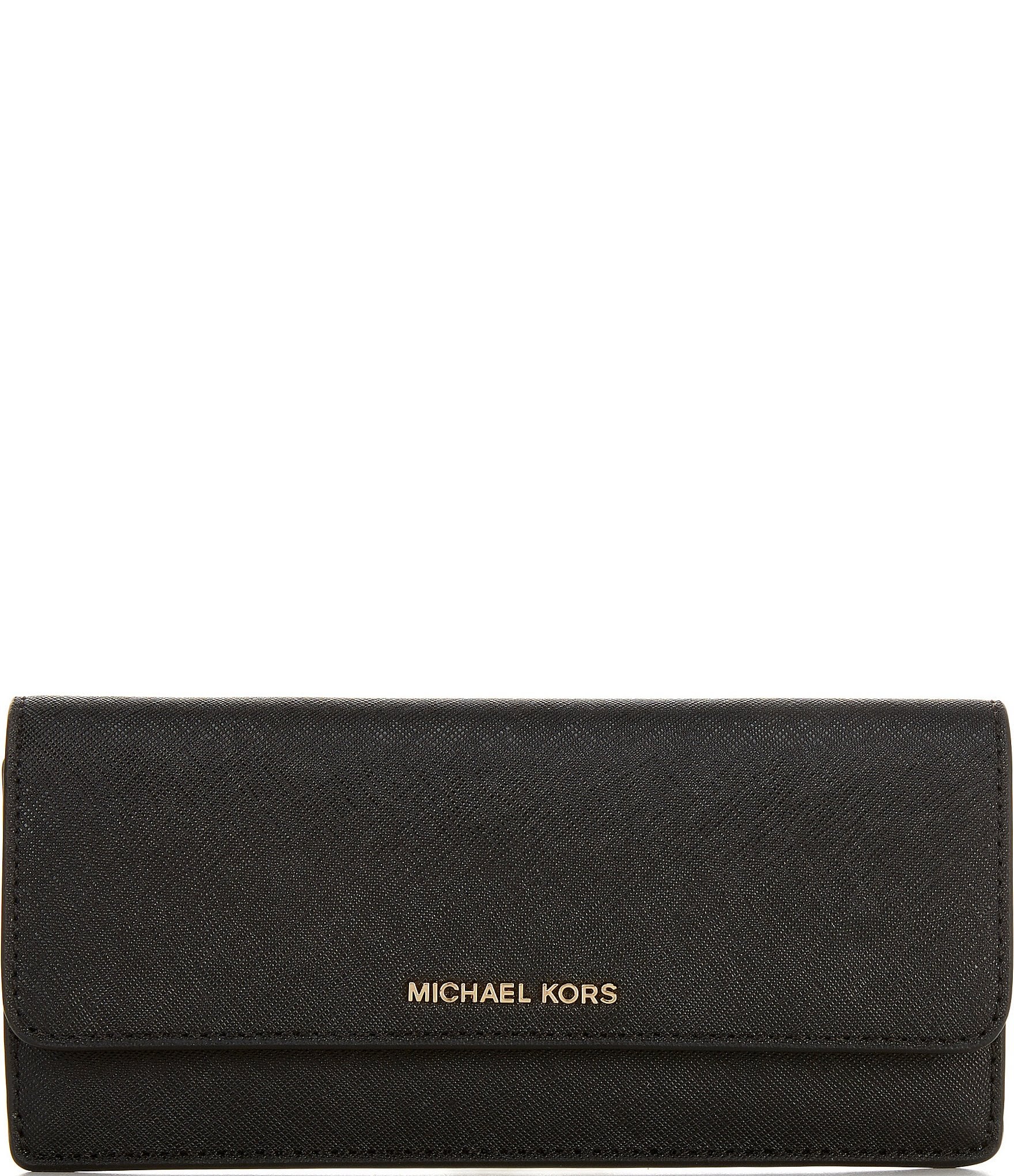 Michael kors jet set wallet black best sale