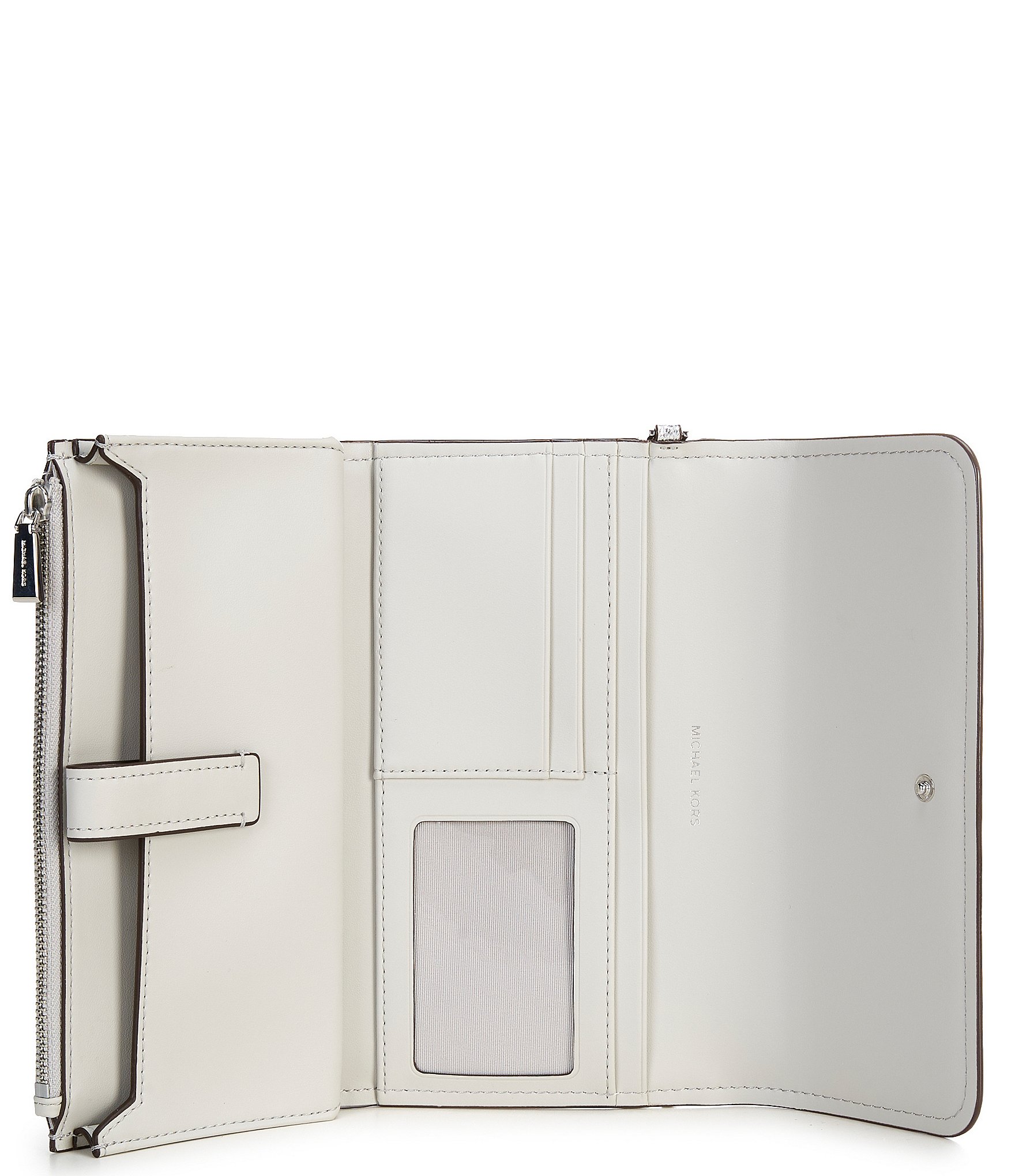 Michael Kors Jet Set Medium Metallic Flap Double Zip Wristlet