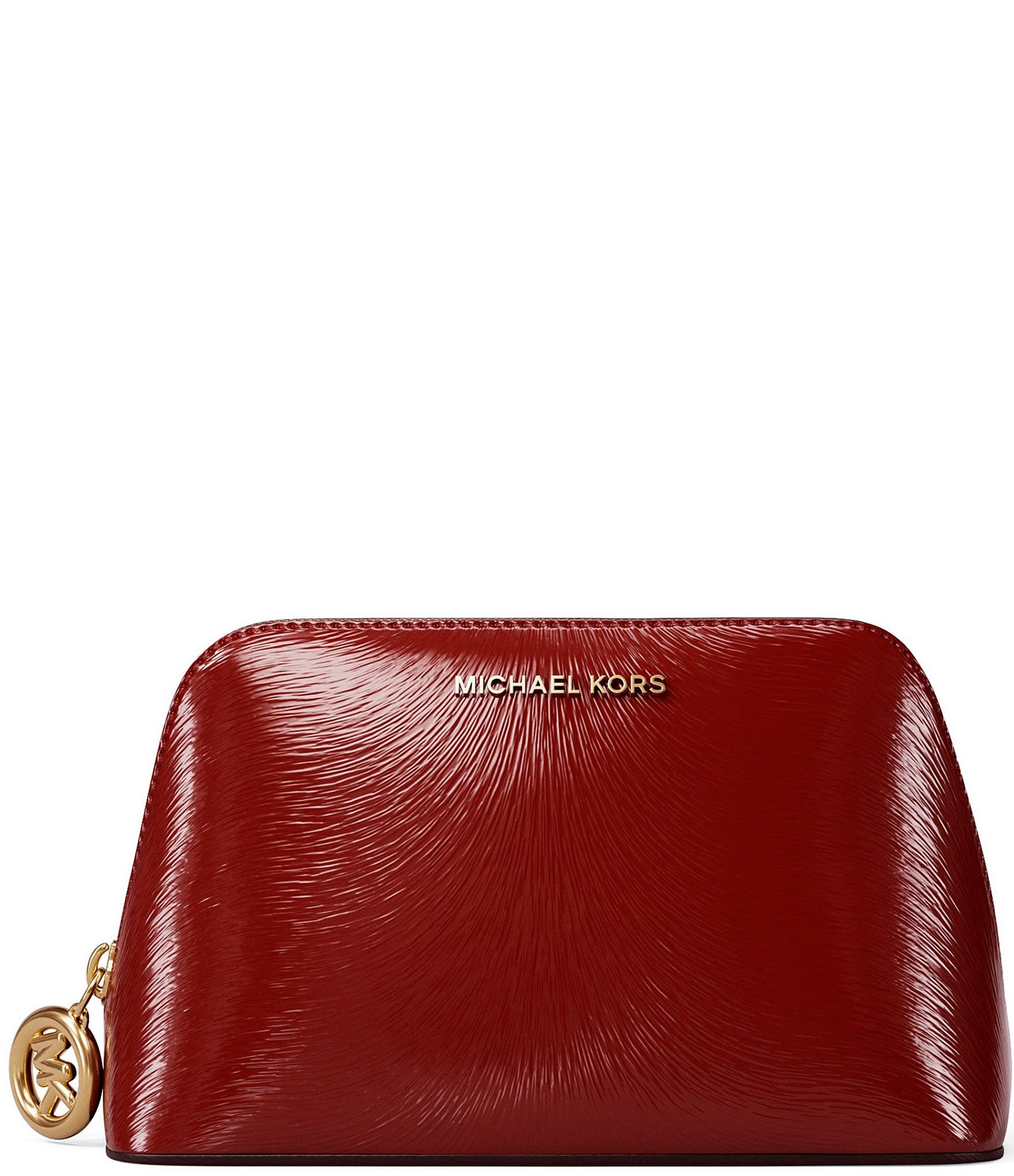 Michael Kors Jet Set Medium Patent Hair Embossed Charm Travel Pouch