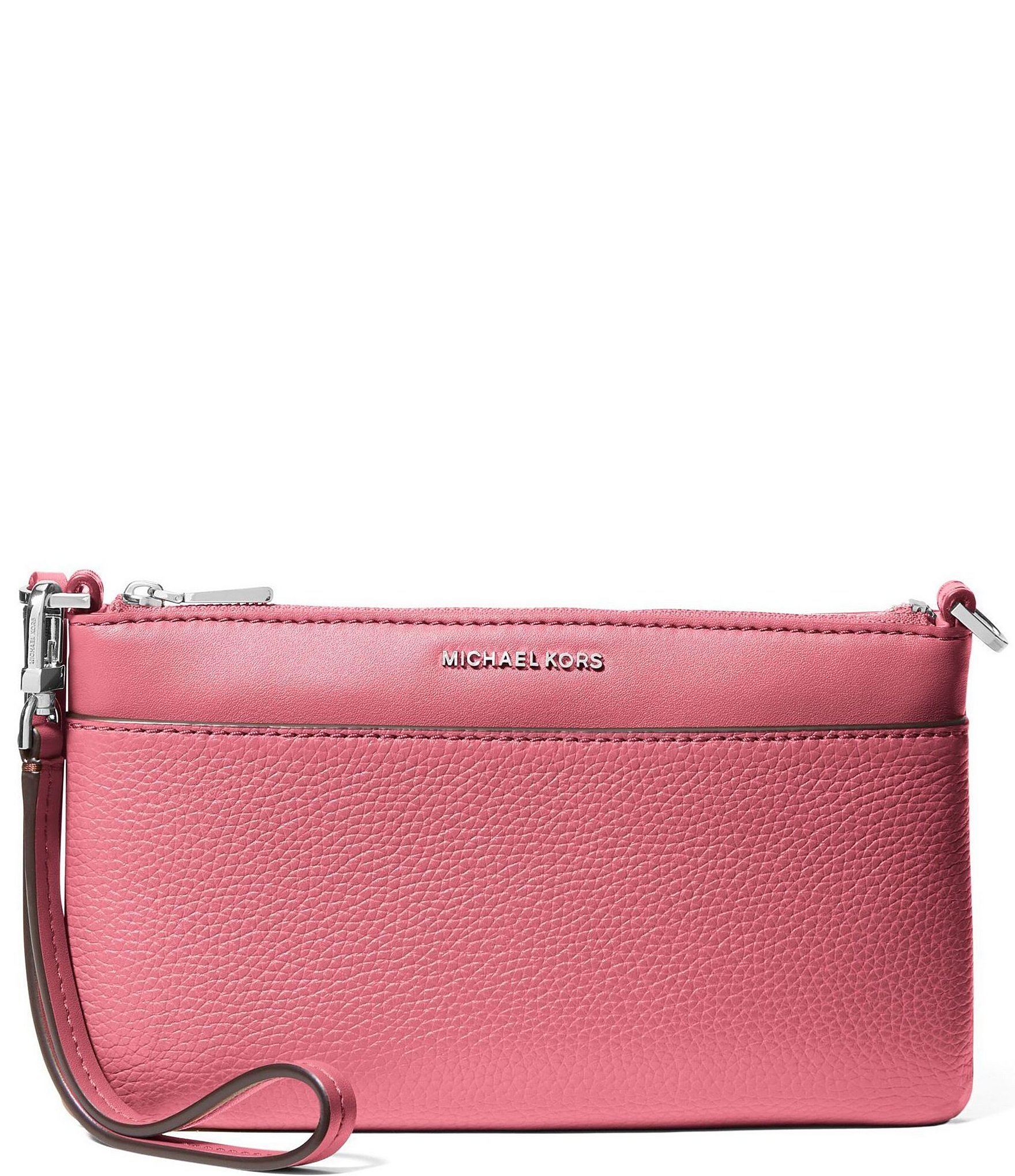 Michael Kors Jet Set Medium Pebbled Leather Convertible Wristlet