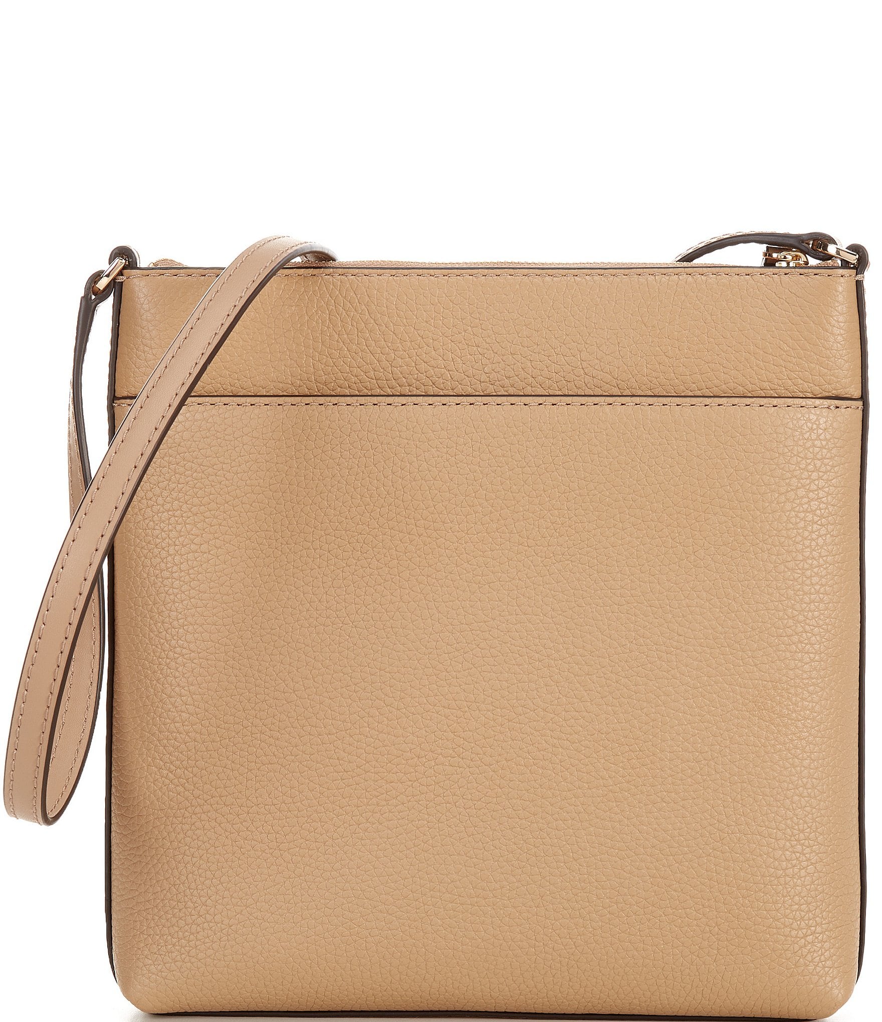 Michael Kors Jet Set Small Pebbled Leather Flat Crossbody Bag