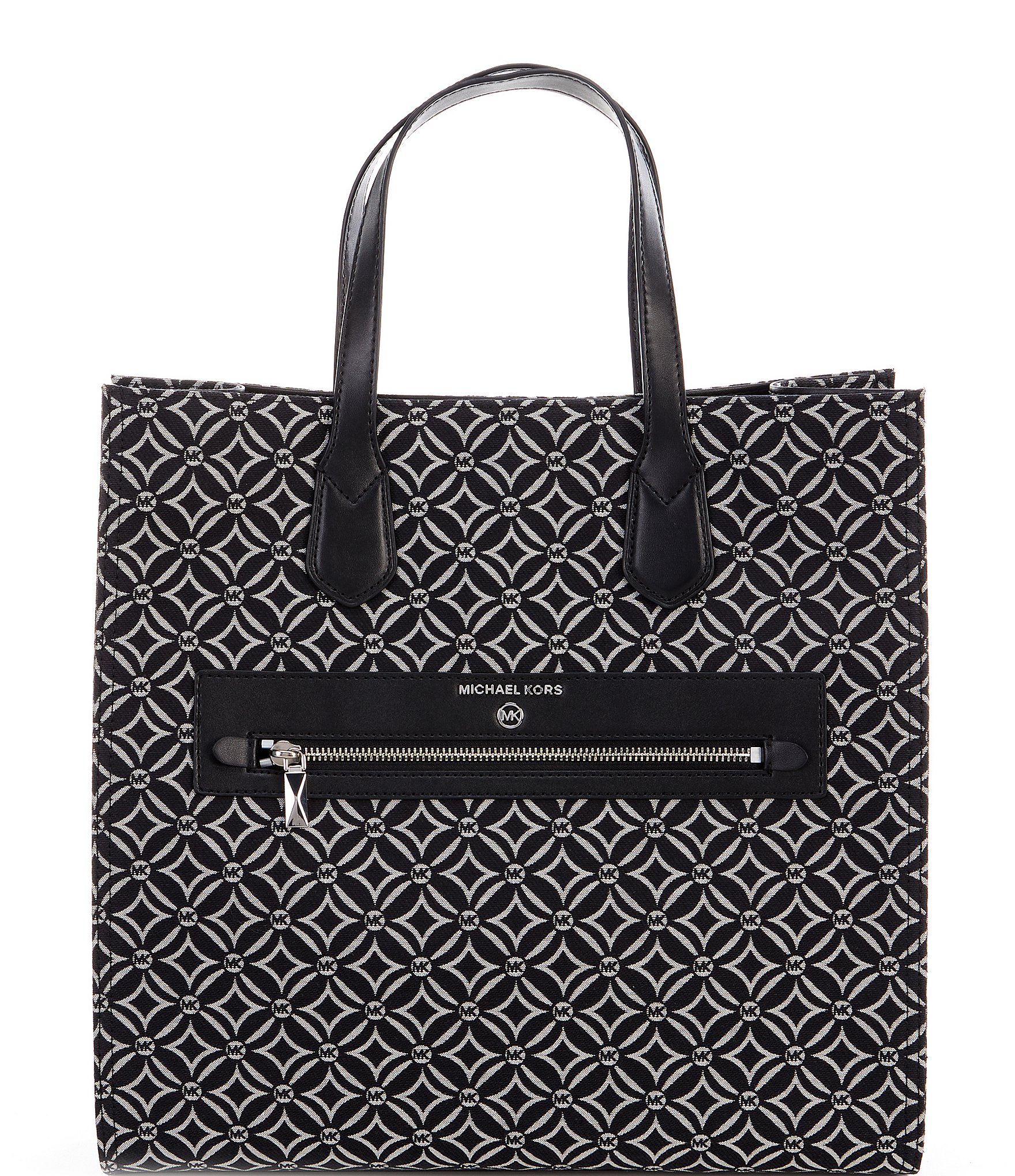 Michael Kors Kempner MK Logo Foulard Jacquard Pattern Large North & South  Tote Bag | Dillard's