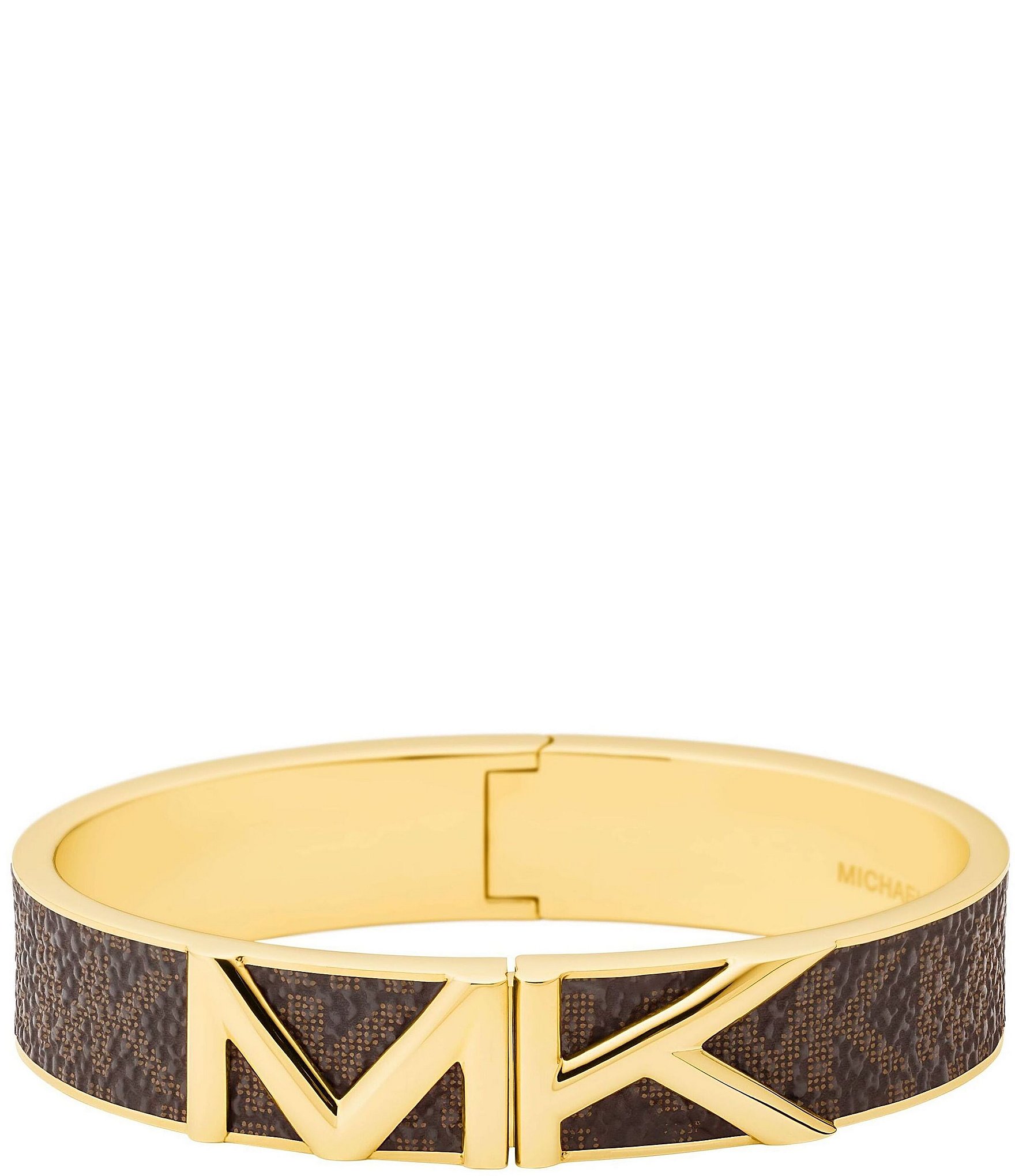 Michael Kors Thin Hinged Bangle Bracelet Gold in Metallic  Lyst