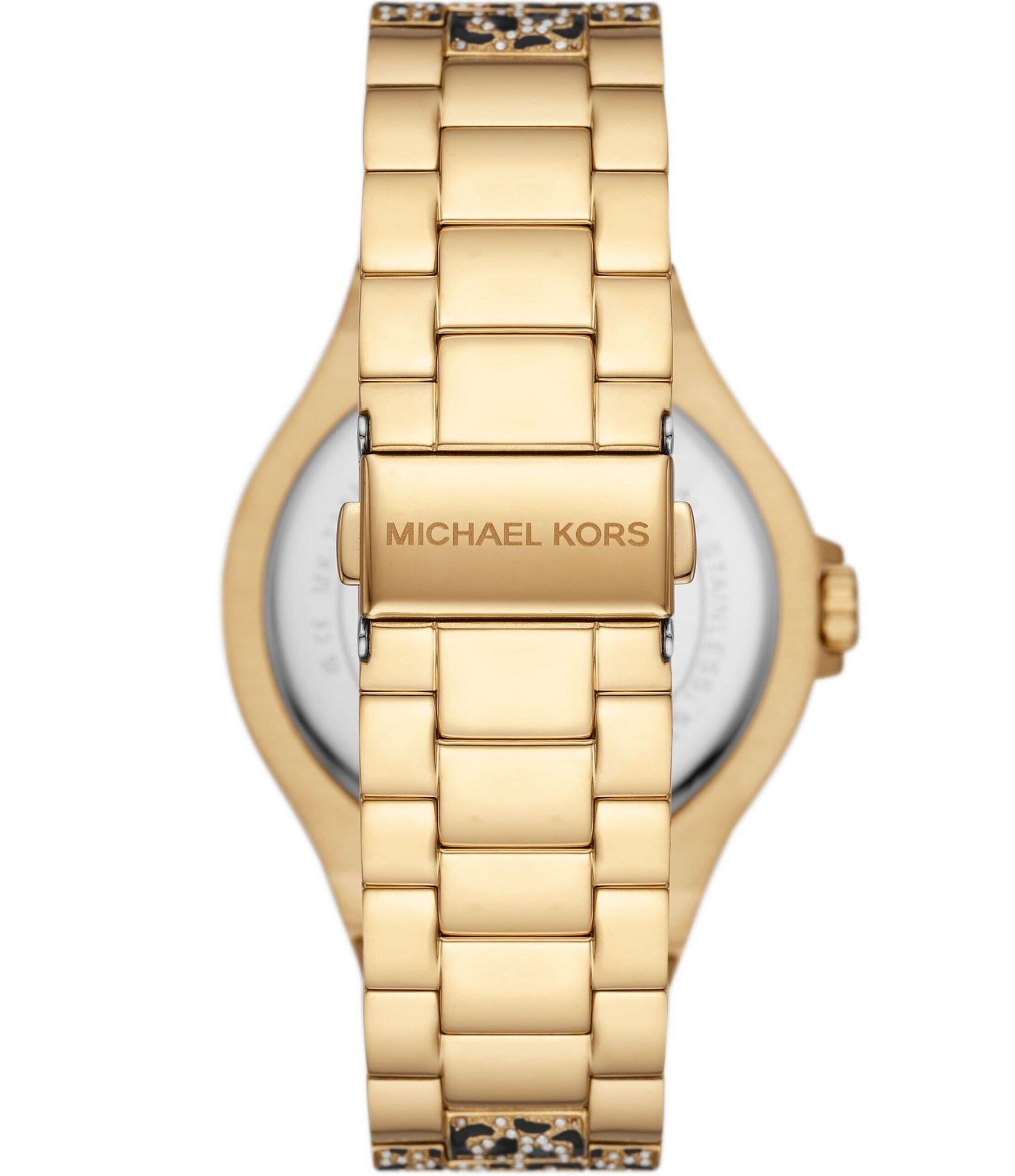 Michael Kors Lennox Three-Hand Faceted Cheetah Print Bracelet Watch