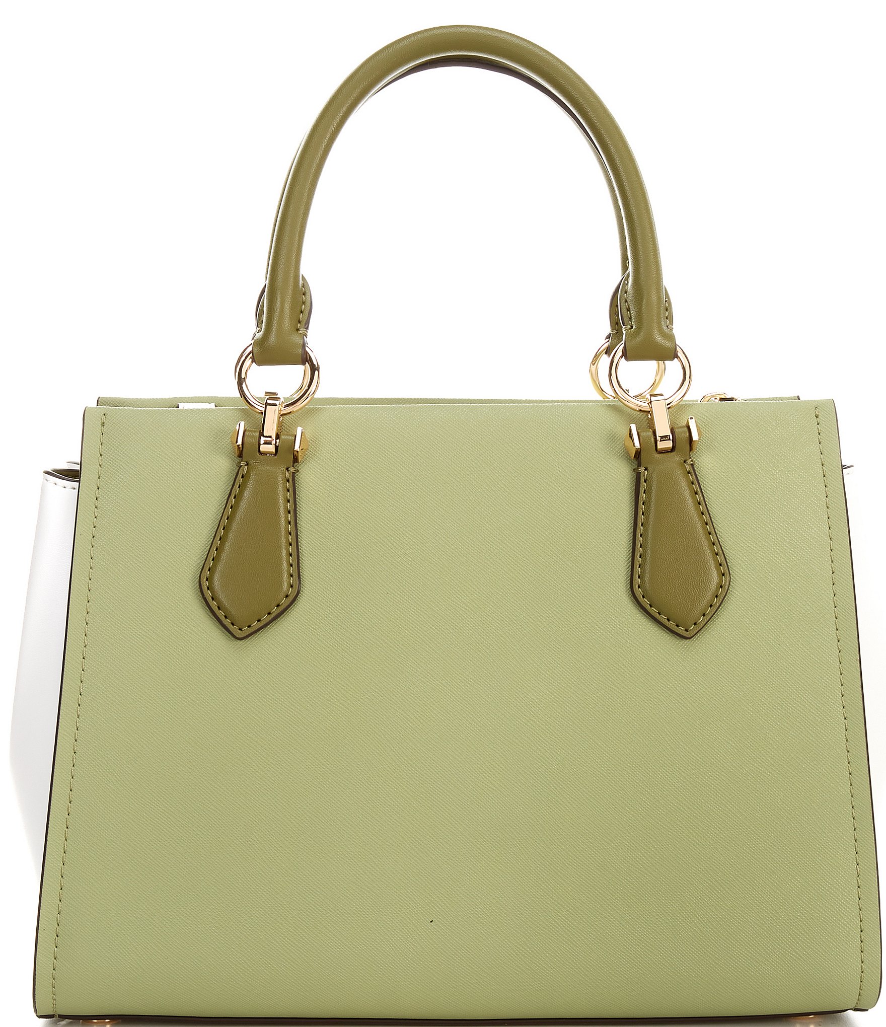 Michael Kors Marilyn Medium Colorblock Saffiano Leather Satchel Bag Pueblo Mall