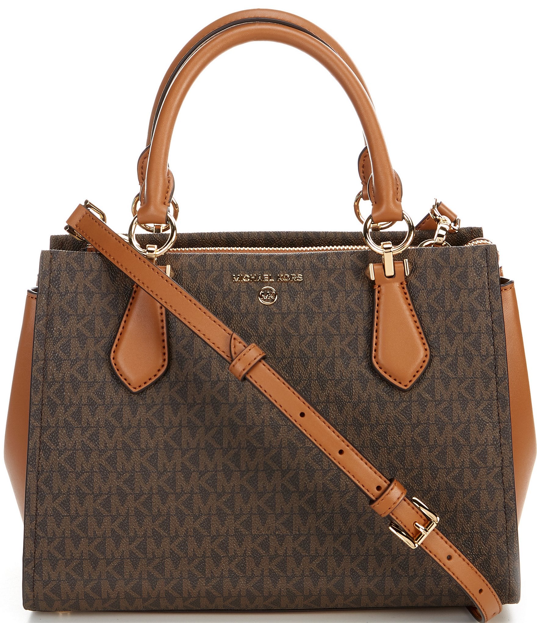 Ava Medium Fawn Leather Satchel Michael Kors  Leather satchel, Brown  leather satchel, Ombre bag