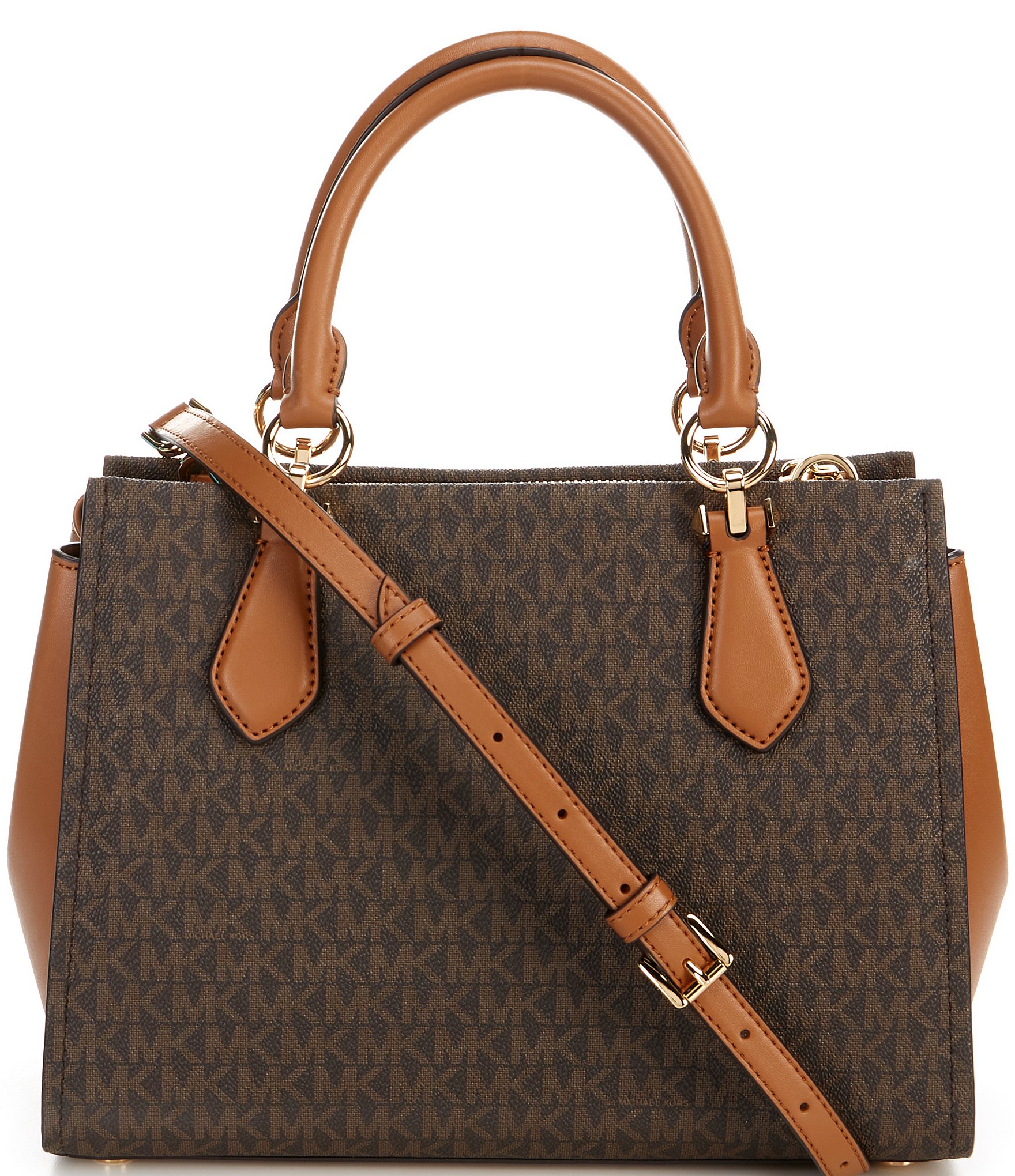 Michael Kors Marilyn Signature Logo Print Medium Satchel Bag