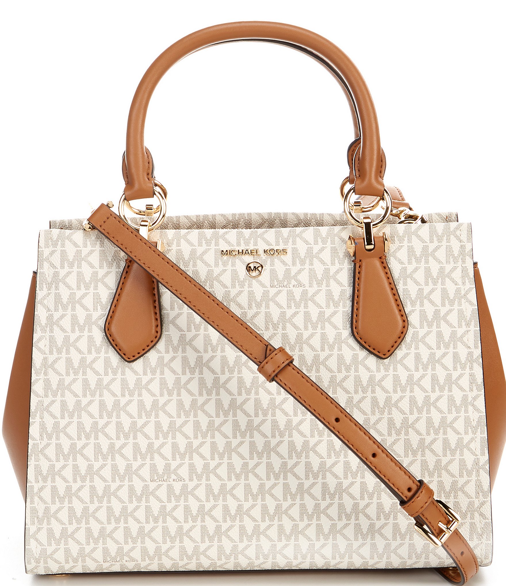 Michael Kors Marilyn Signature Logo Print Medium Satchel Bag