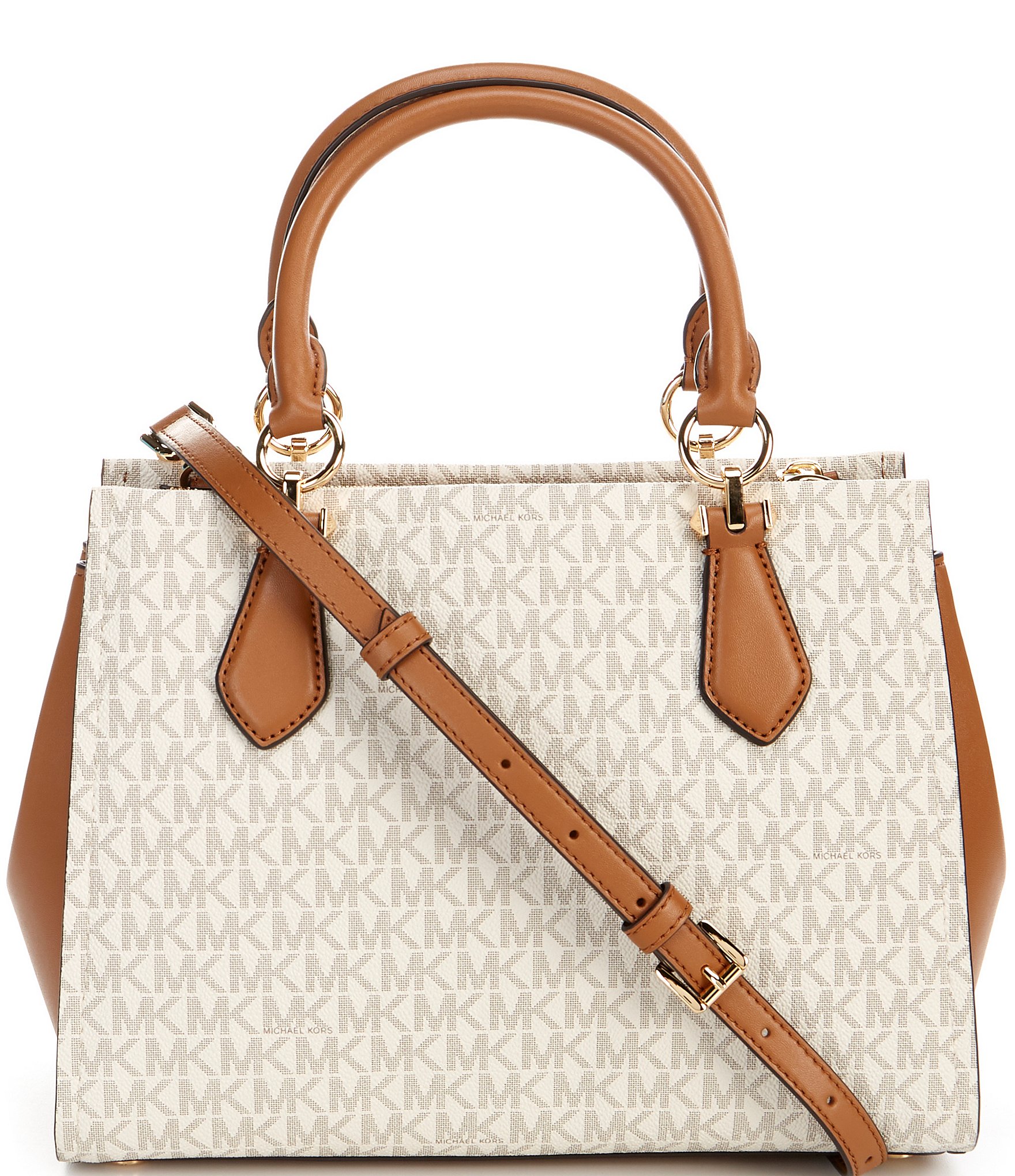 Michael Kors Marilyn Signature Logo Print Medium Satchel Bag