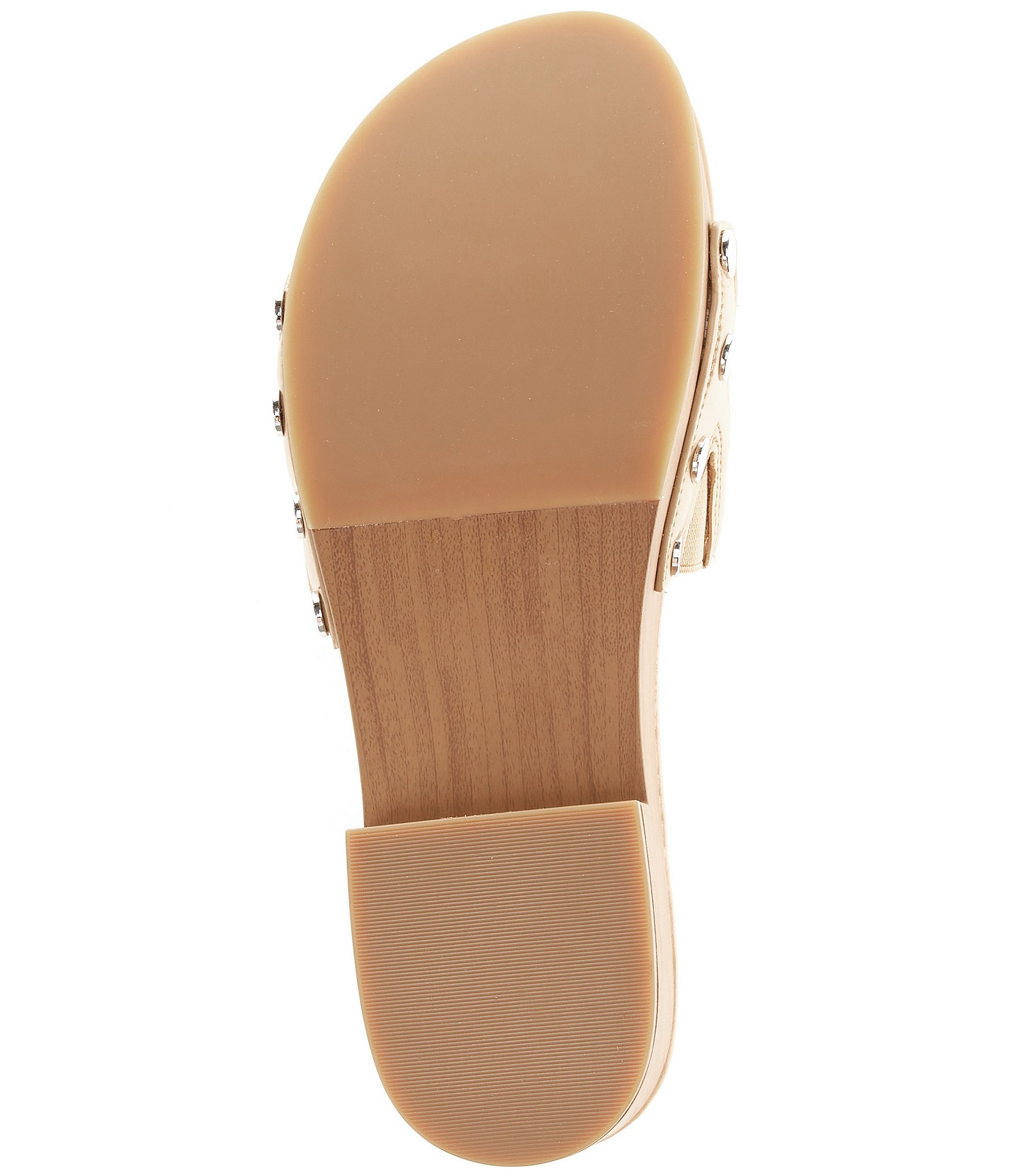 Michael Kors Mayes Woven Platform Block Heel Slide Sandals