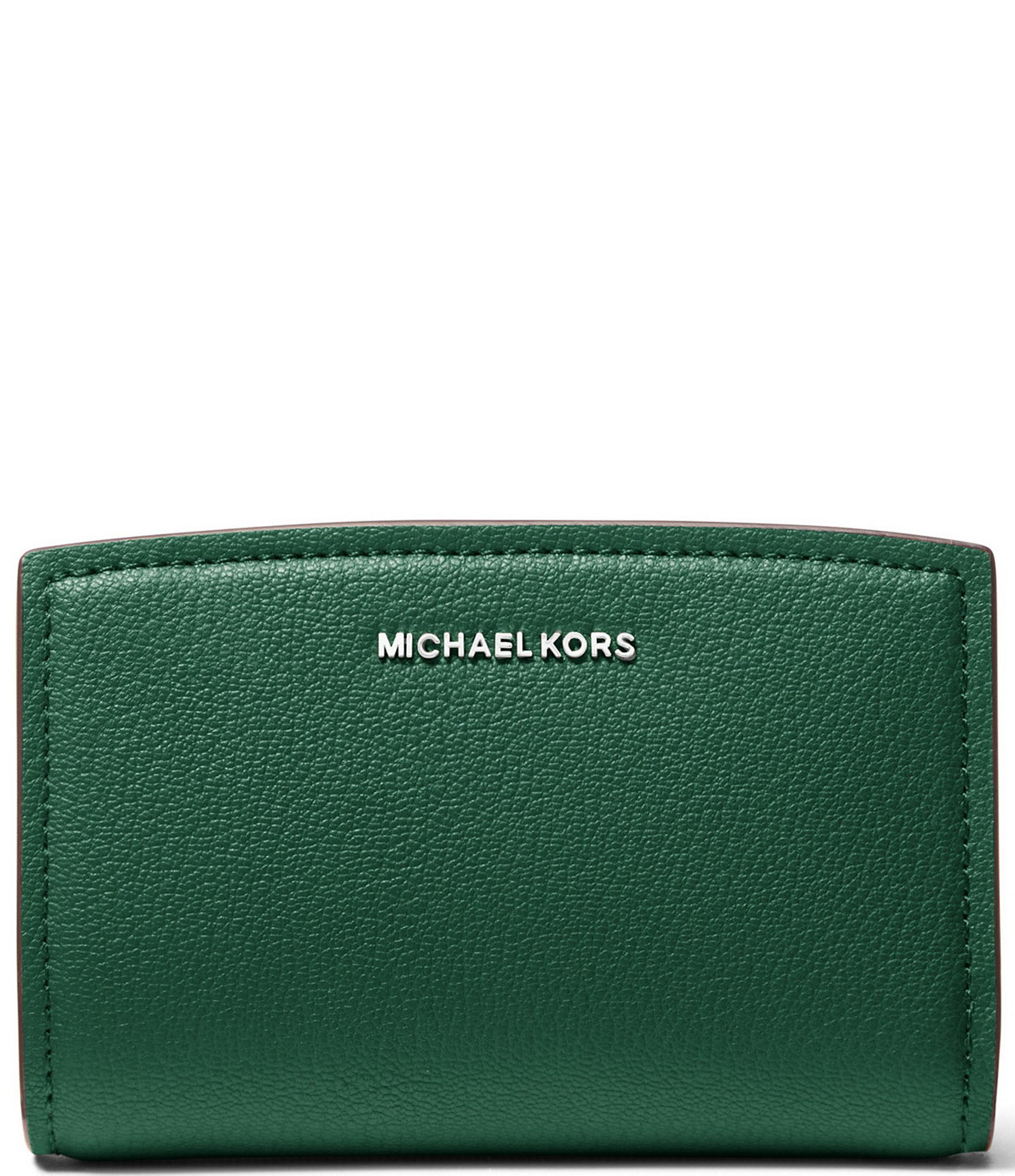 Michael Kors Bryant Medium Zip Around Silver Hardware Wallet