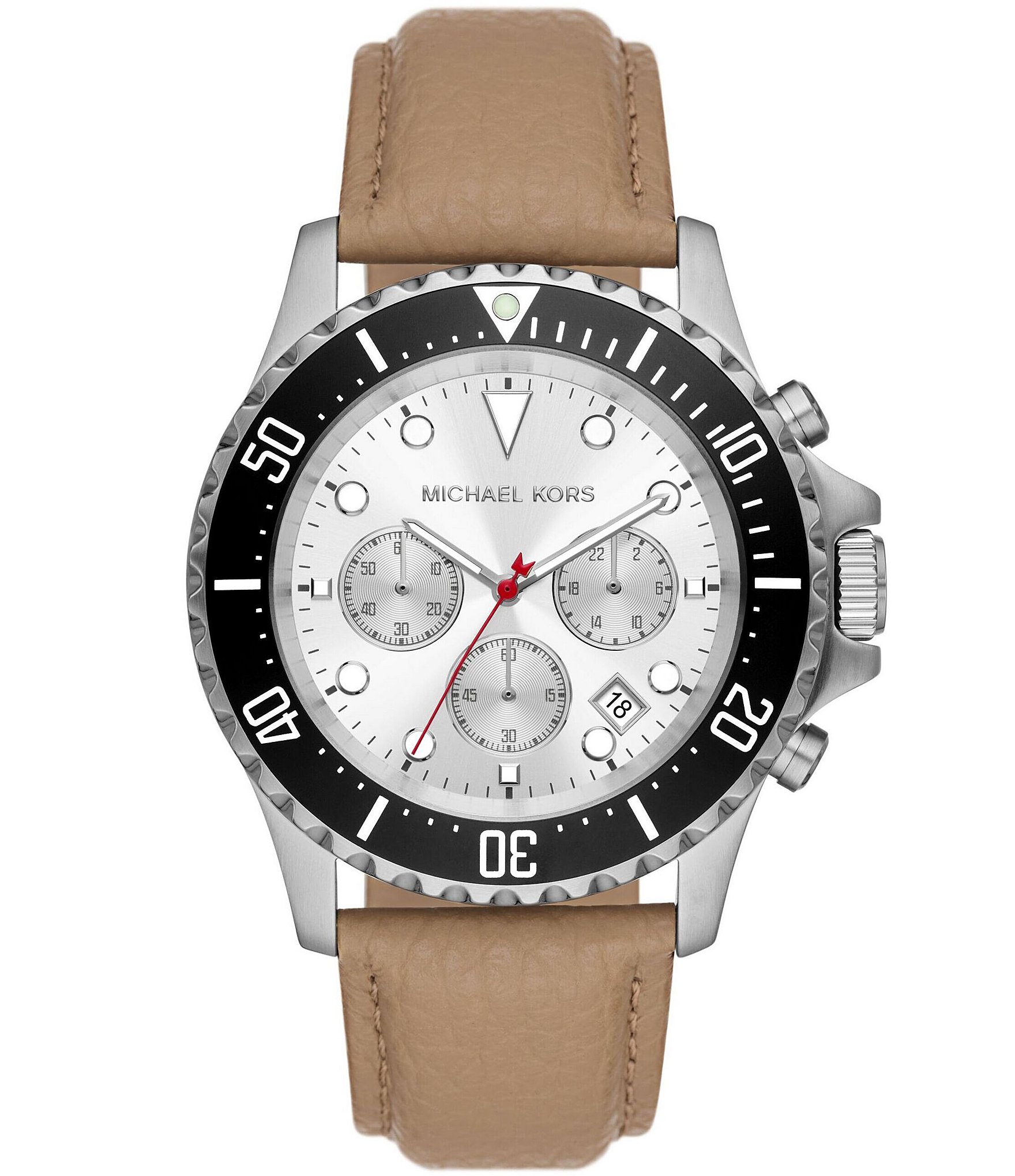 Michael Kors MK8433 Mens Brown Leather Analog Blue Dial Quartz Wrist Watch  MP866 wwwaprendeinglesefecom