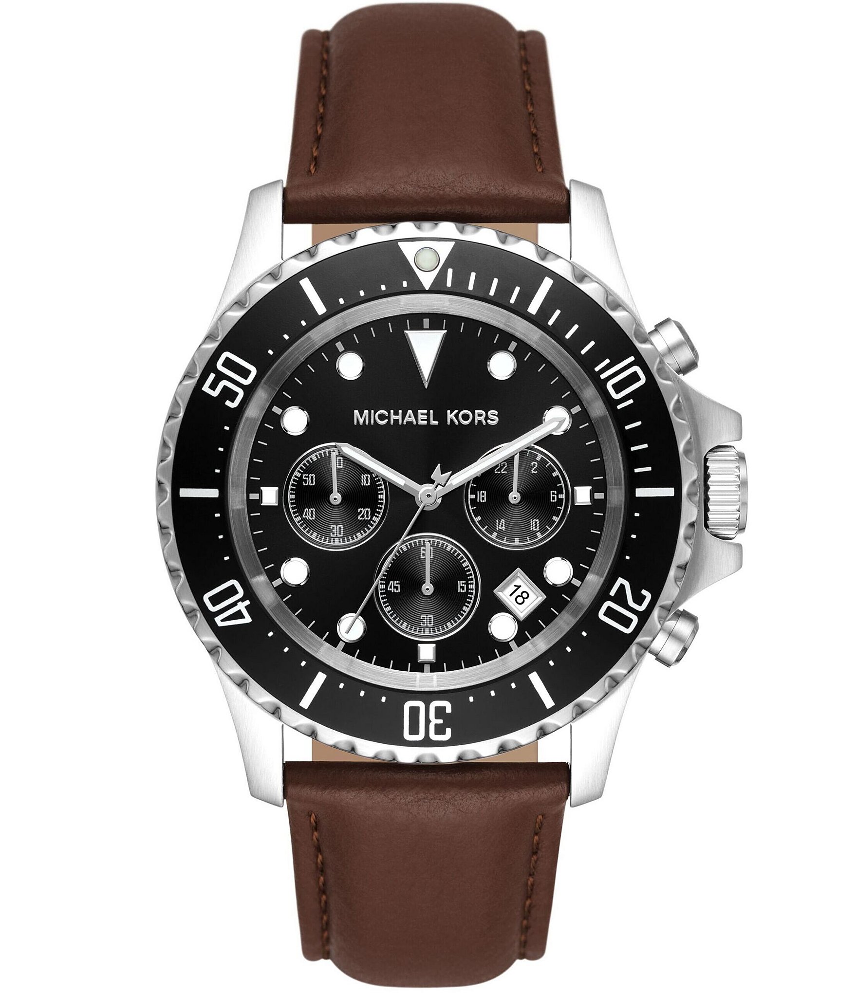 Beregning ophobe Kæreste Michael Kors Men's Everest Chronograph Chocolate Leather Strap Watch |  Dillard's