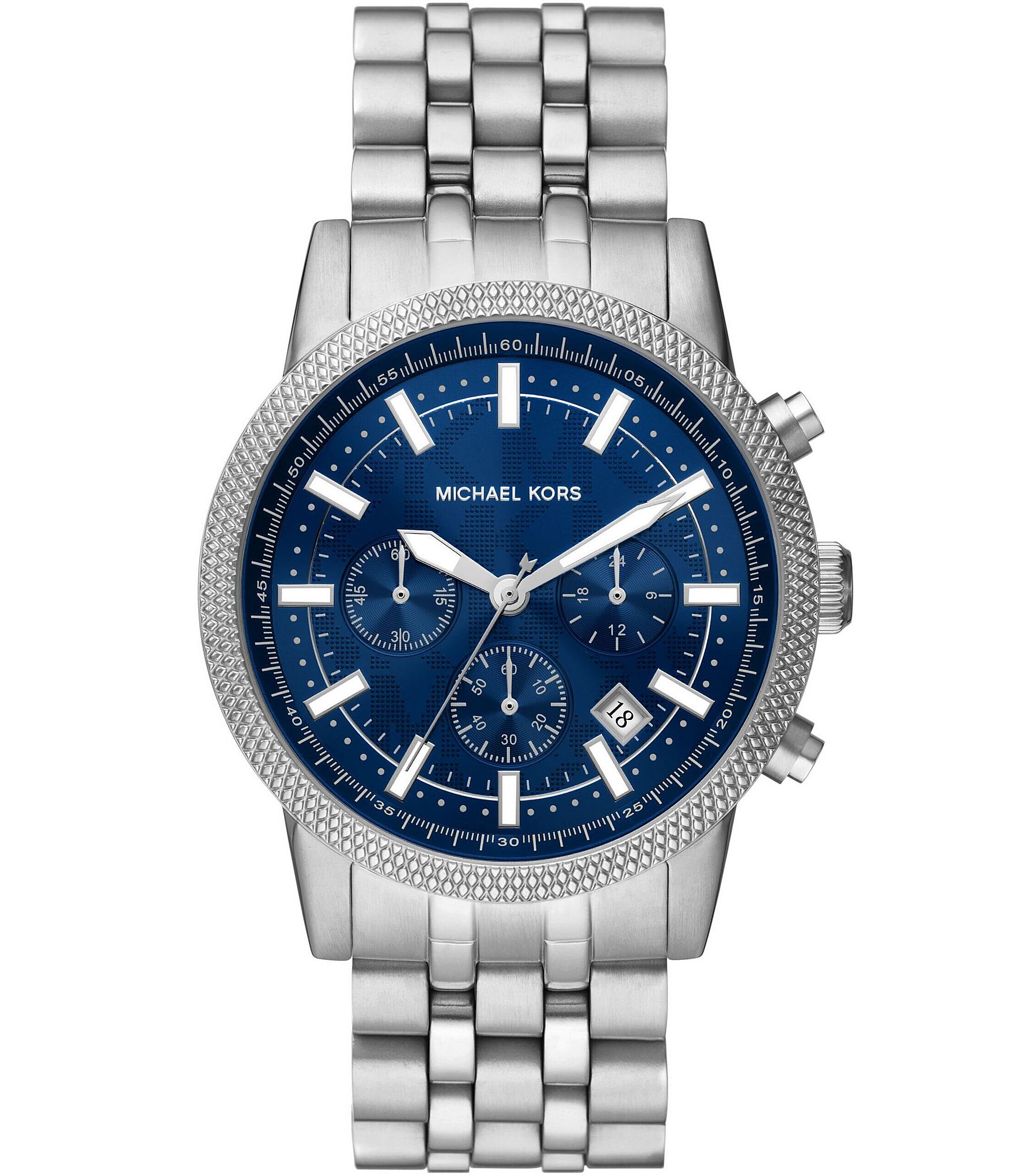 Michael Kors Men's Hutton Chronograph Stainless Steel Bracelet Watch ...