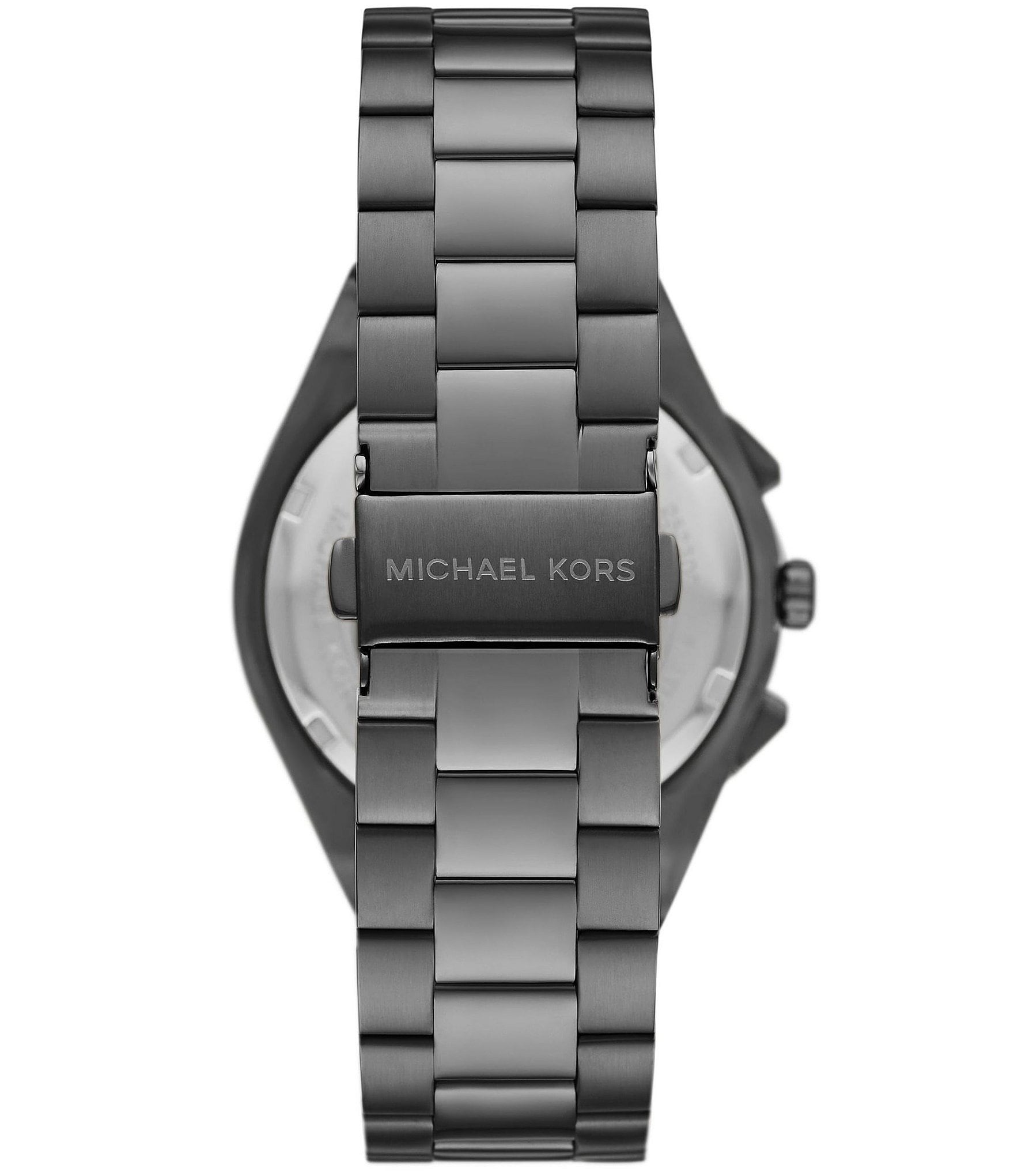 Michael Kors Men's Lennox Chronograph Gunmetal Stainless Steel Bracelet Watch