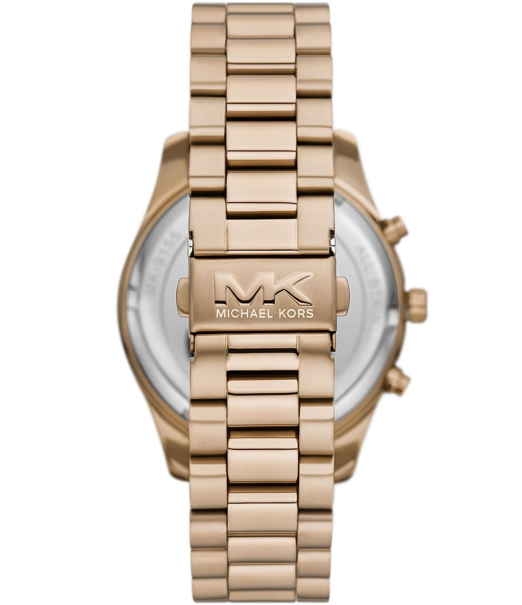 Michael Kors Men's Lexington Chronograph Beige Gold-Tone Stainless Steel Bracelet Watch