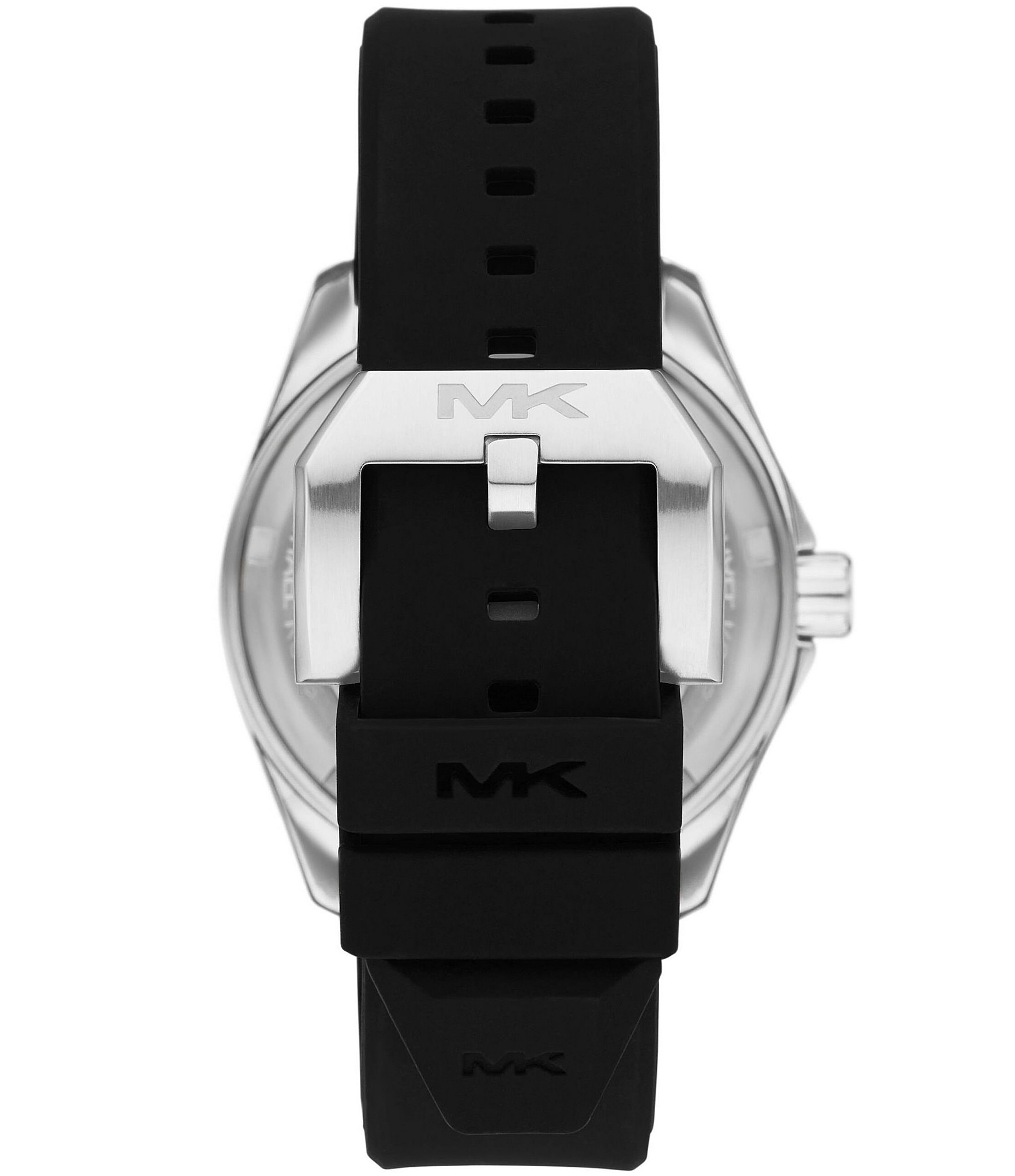 Michael Kors Men's Maritime Three-Hand Black Silicone Strap Watch