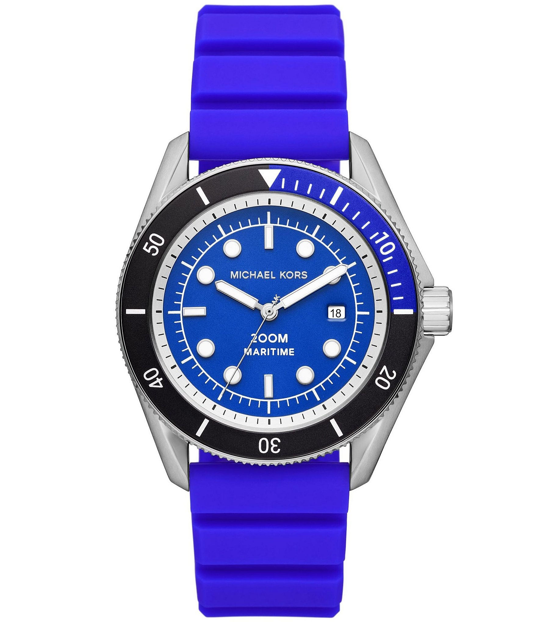 Michael Kors Men's Maritime Three-Hand Date Silicone Strap Watch