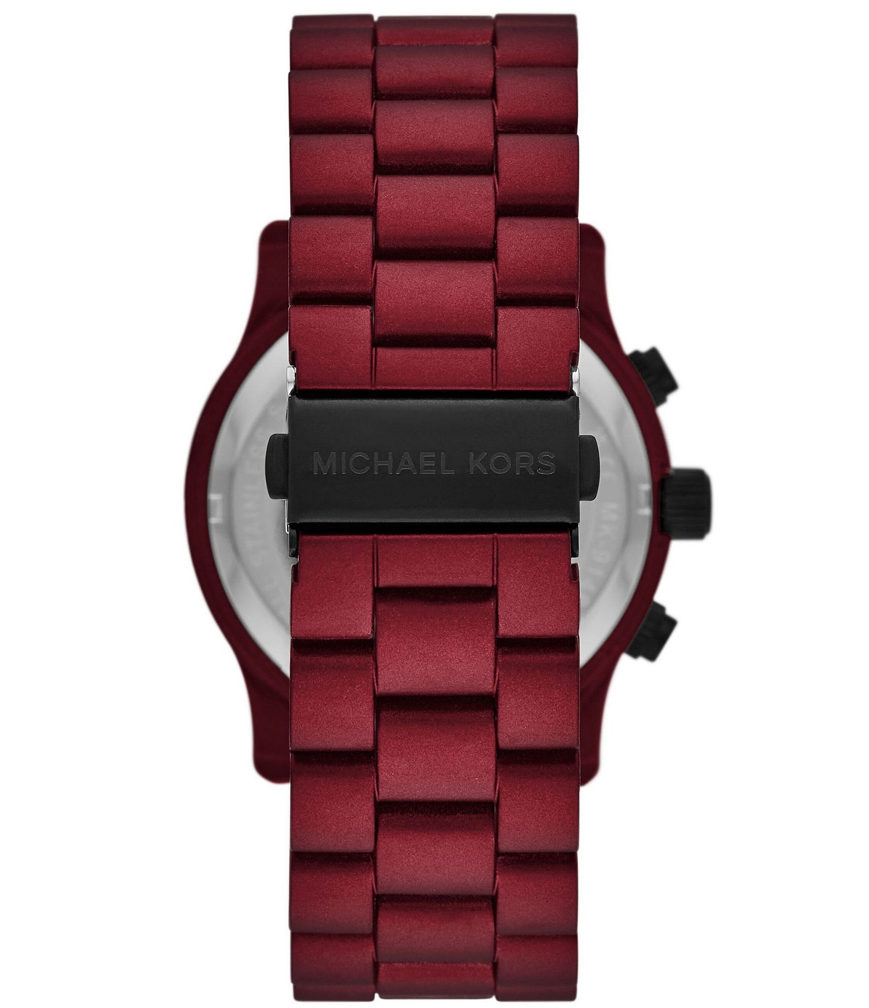 Michael Kors Men's Runway Chronograph Red Matte Coated Stainless Steel Bracelet Watch