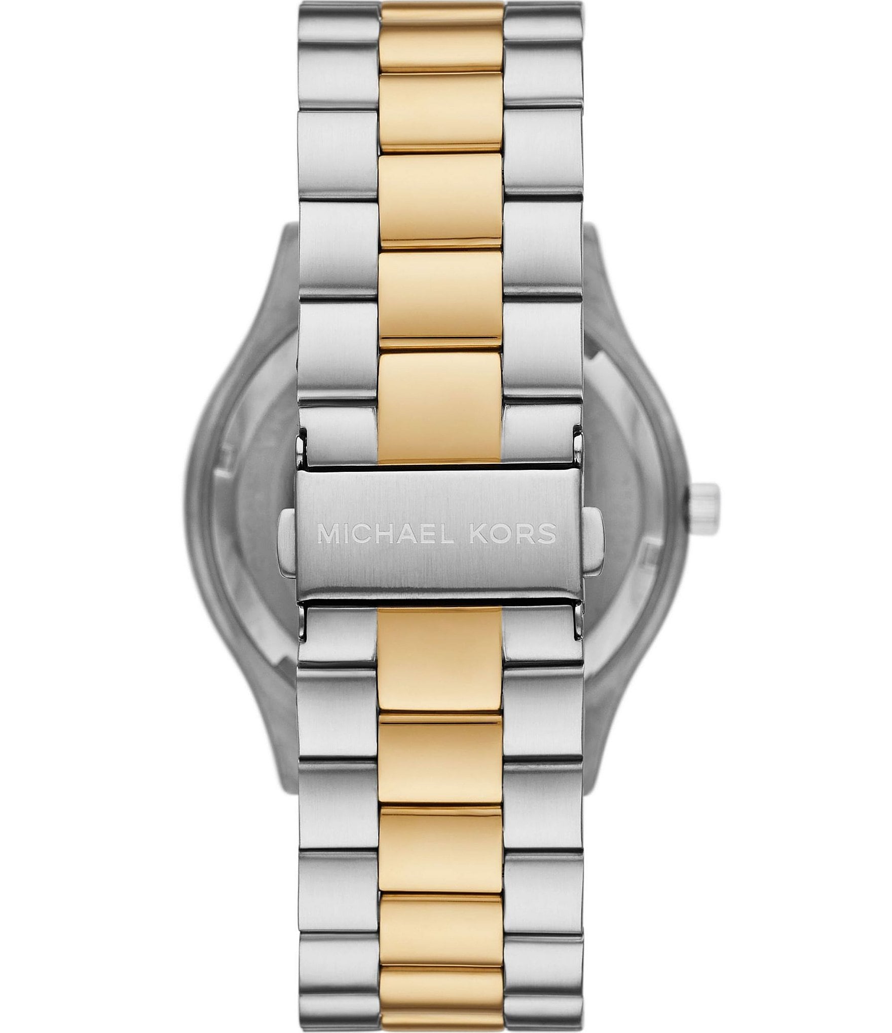 Michael Kors Men's Slim Runway Three-Hand Two Tone Stainless Steel Bracelet Watch